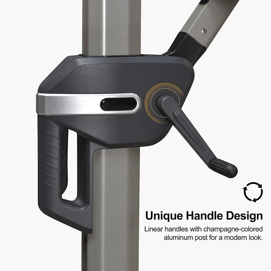 PURPLE LEAF Hailar Deluxe Outdoor Patio Umbrella Aluminum Cantilever Umbrellas - Image 3