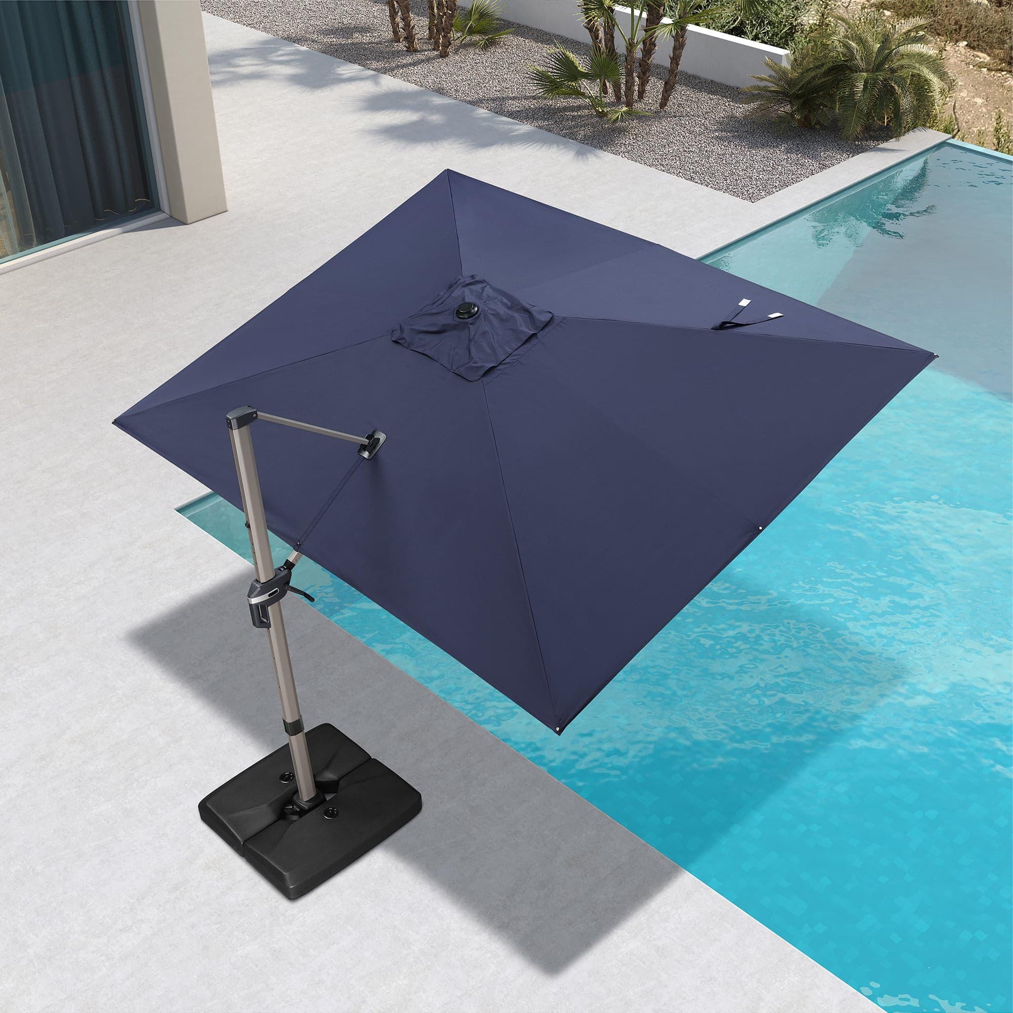 PURPLE LEAF Hailar Deluxe Outdoor Patio Umbrella Aluminum Cantilever Umbrellas - Image 100