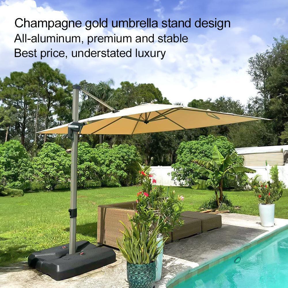 PURPLE LEAF Hailar Deluxe Outdoor Patio Umbrella Aluminum Cantilever Umbrellas - Image 11