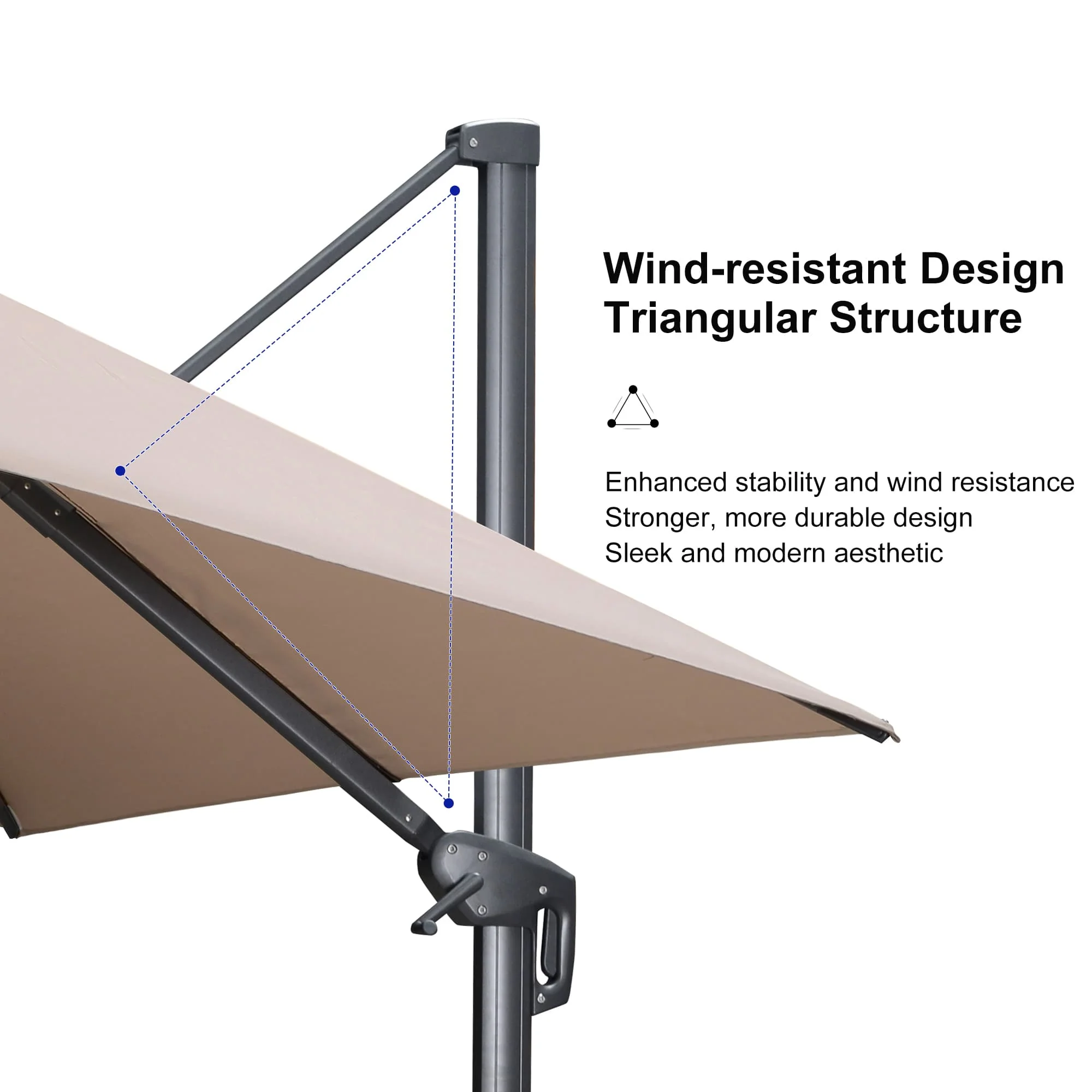 PURPLE LEAF UV Resistant Affordable Patio Outdoor Umbrella with Recycled Fabric - Image 101