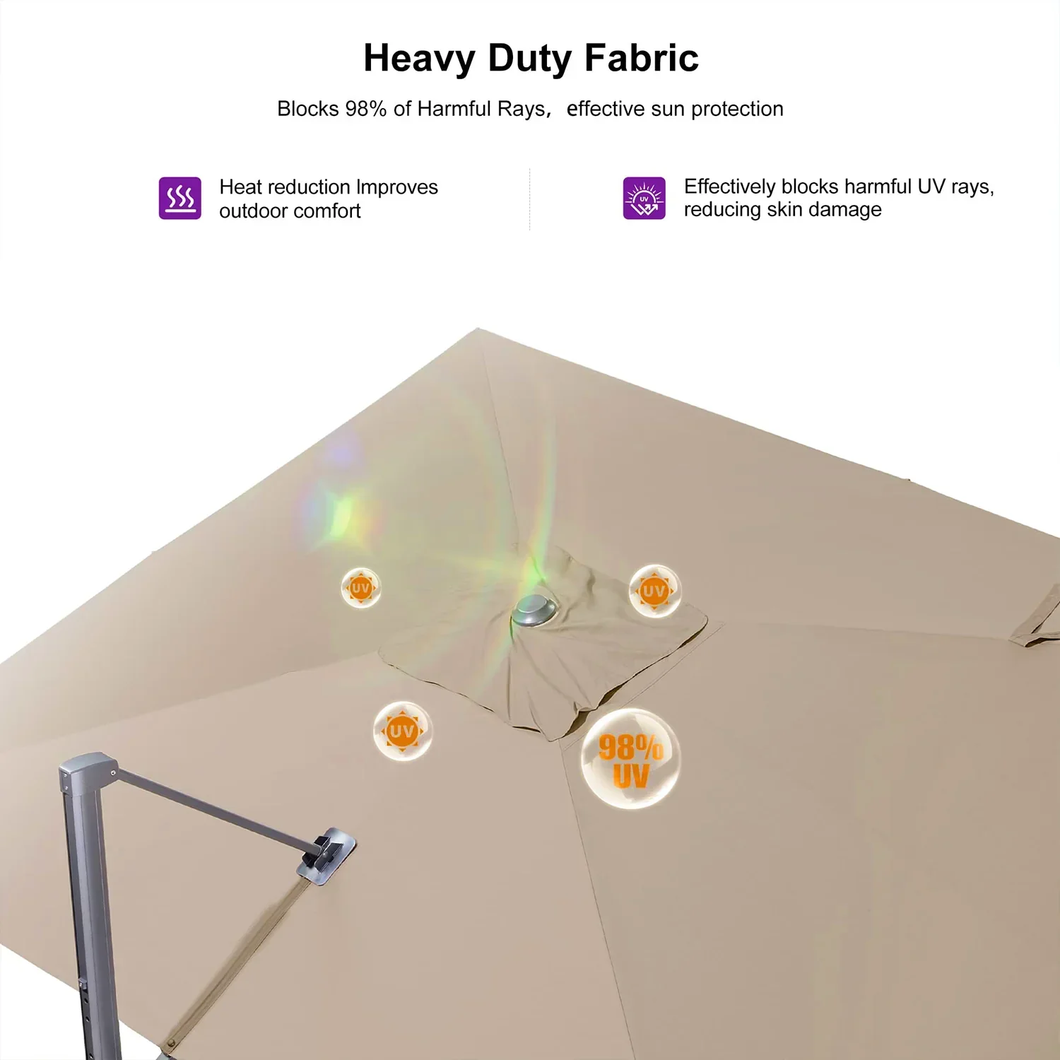 PURPLE LEAF UV Resistant Affordable Patio Outdoor Umbrella with Recycled Fabric - Image 110