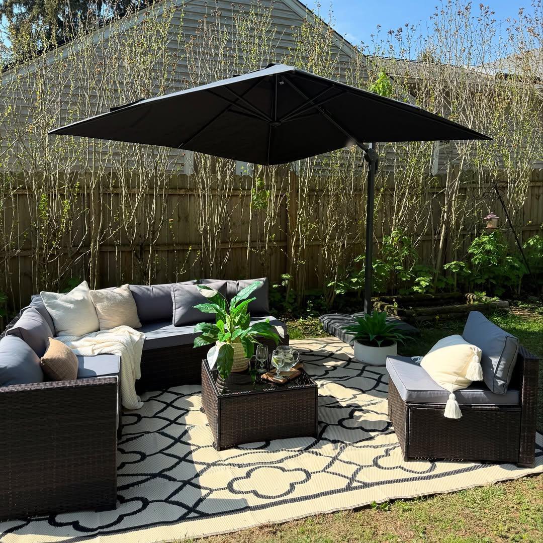 PURPLE LEAF UV Resistant Affordable Patio Outdoor Umbrella with Recycled Fabric - Image 112