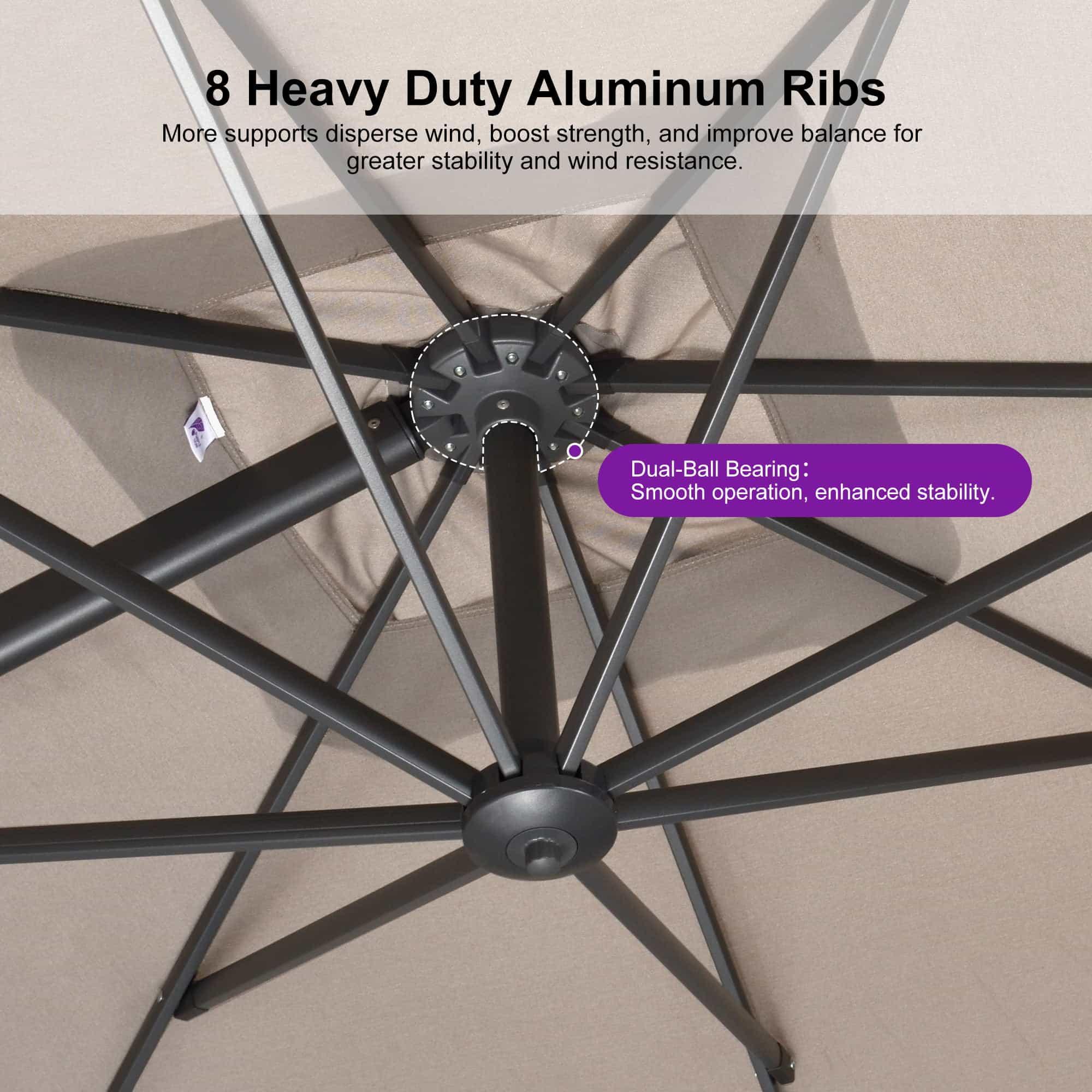 PURPLE LEAF UV Resistant Affordable Patio Outdoor Umbrella with Recycled Fabric - Image 122