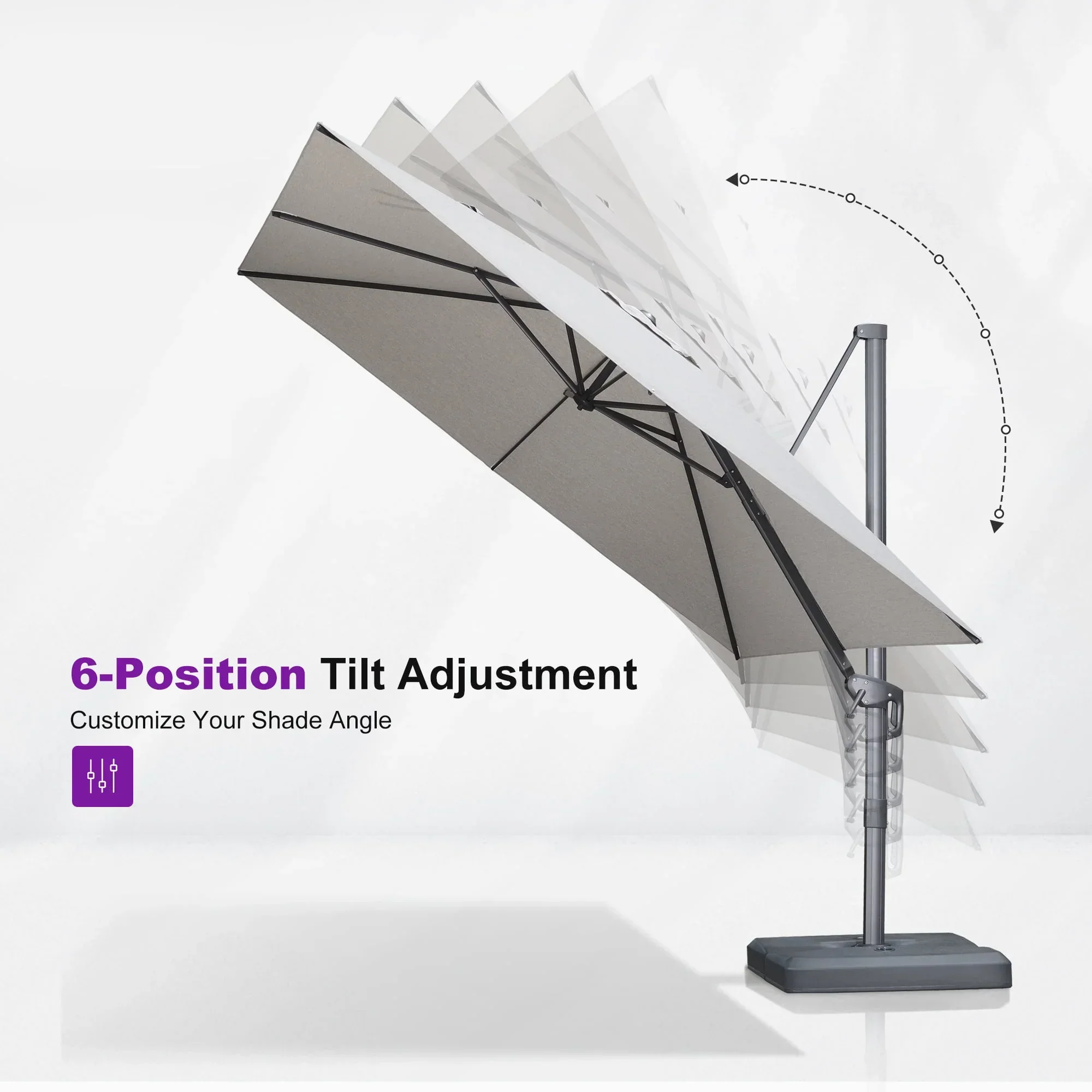 PURPLE LEAF UV Resistant Affordable Patio Outdoor Umbrella with Recycled Fabric - Image 124