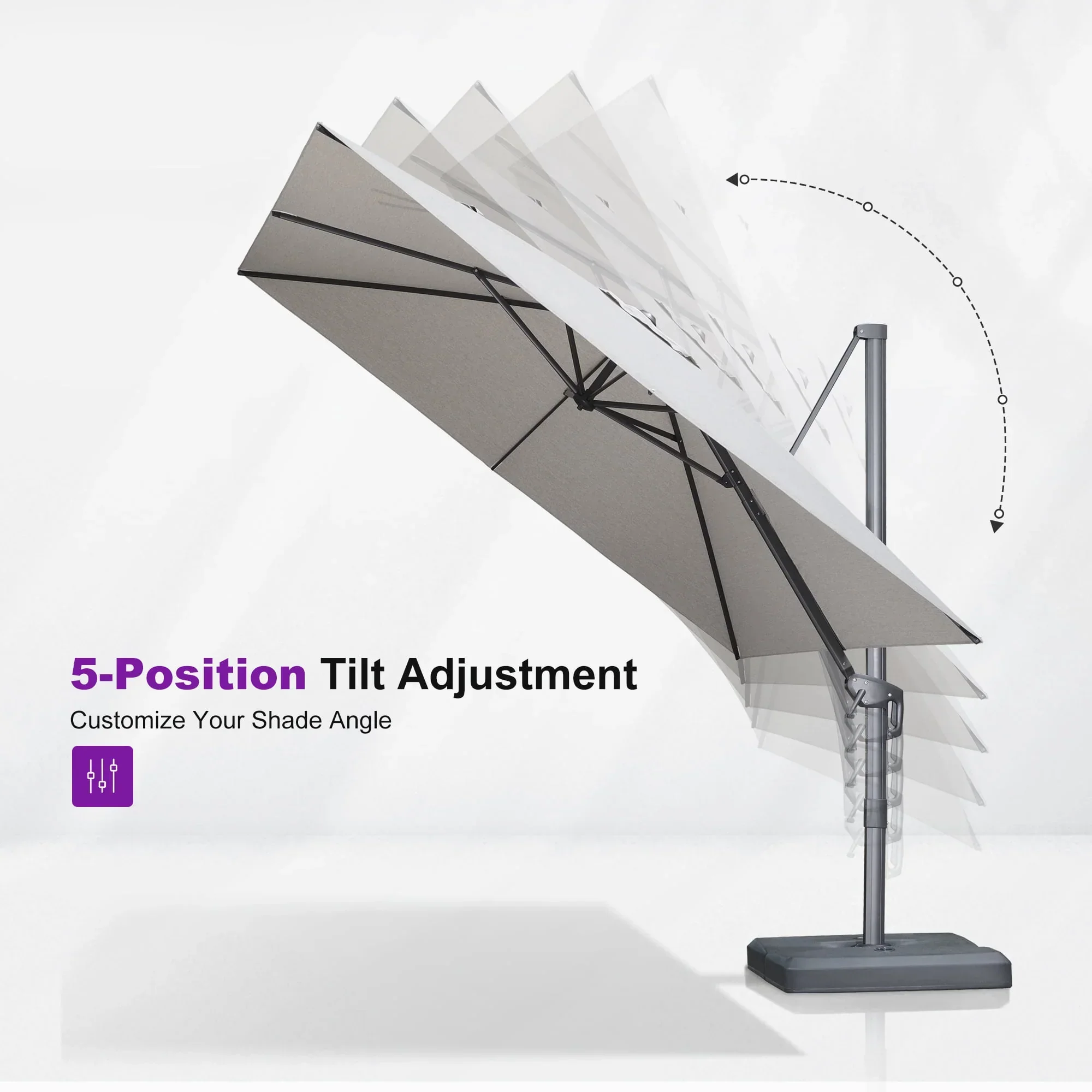 PURPLE LEAF UV Resistant Affordable Patio Outdoor Umbrella with Recycled Fabric - Image 125