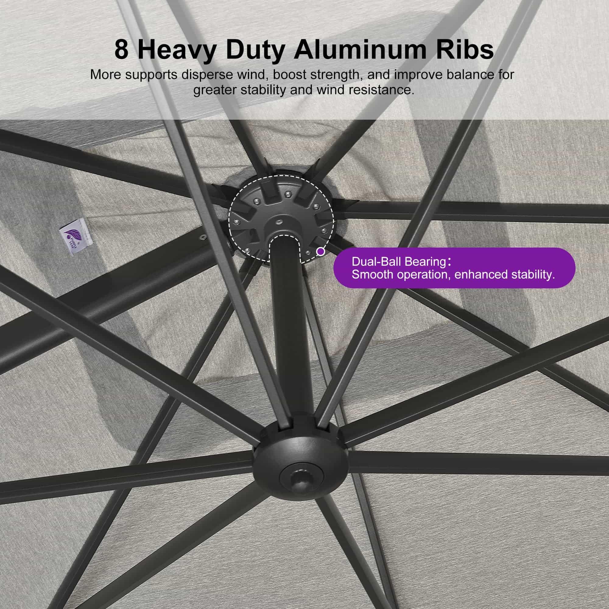 PURPLE LEAF UV Resistant Affordable Patio Outdoor Umbrella with Recycled Fabric - Image 132