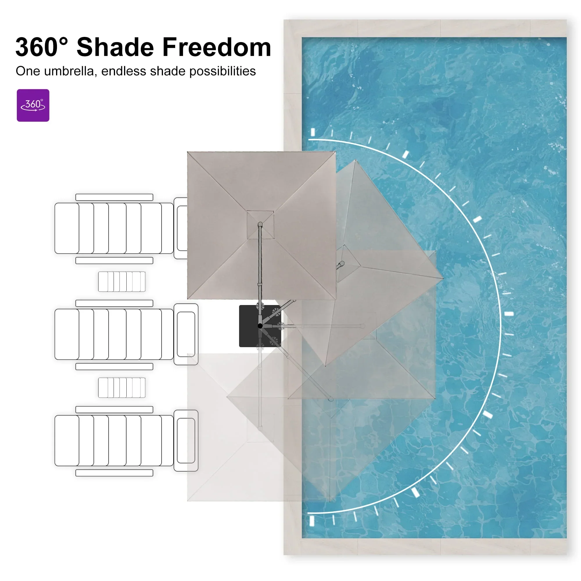 PURPLE LEAF UV Resistant Affordable Patio Outdoor Umbrella with Recycled Fabric - Image 137