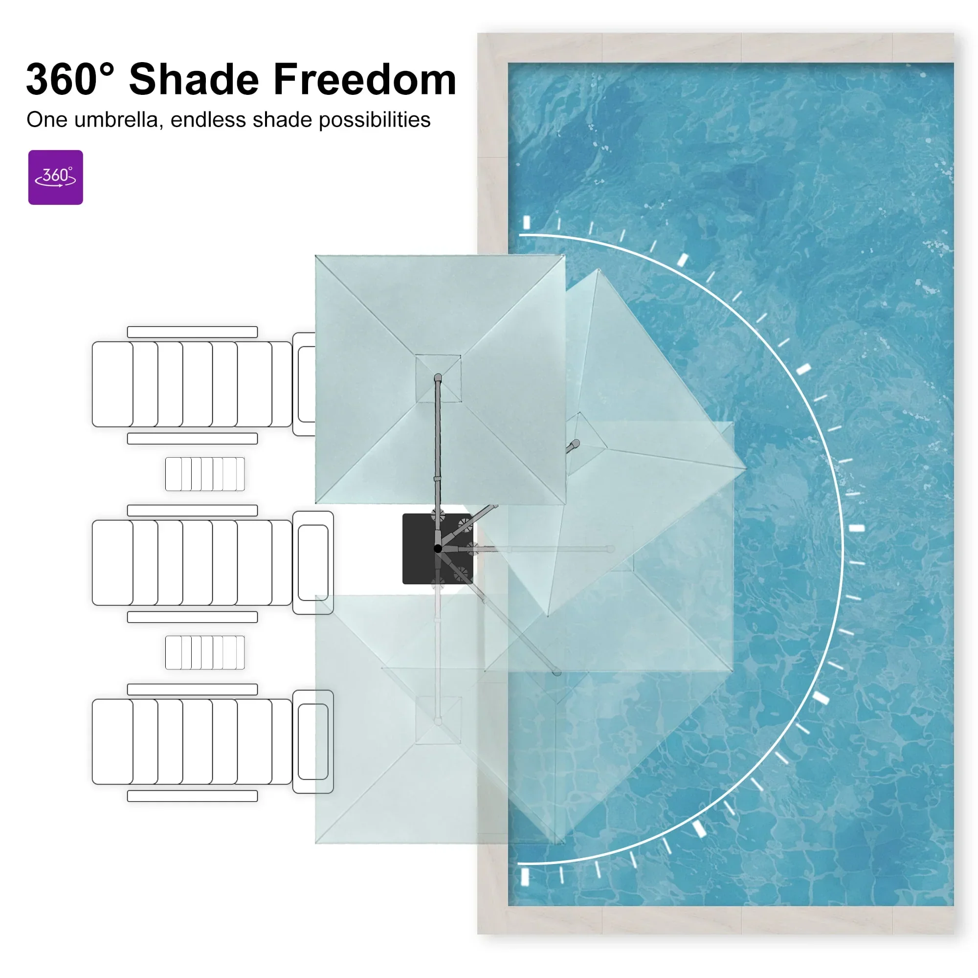 PURPLE LEAF UV Resistant Affordable Patio Outdoor Umbrella with Recycled Fabric - Image 142