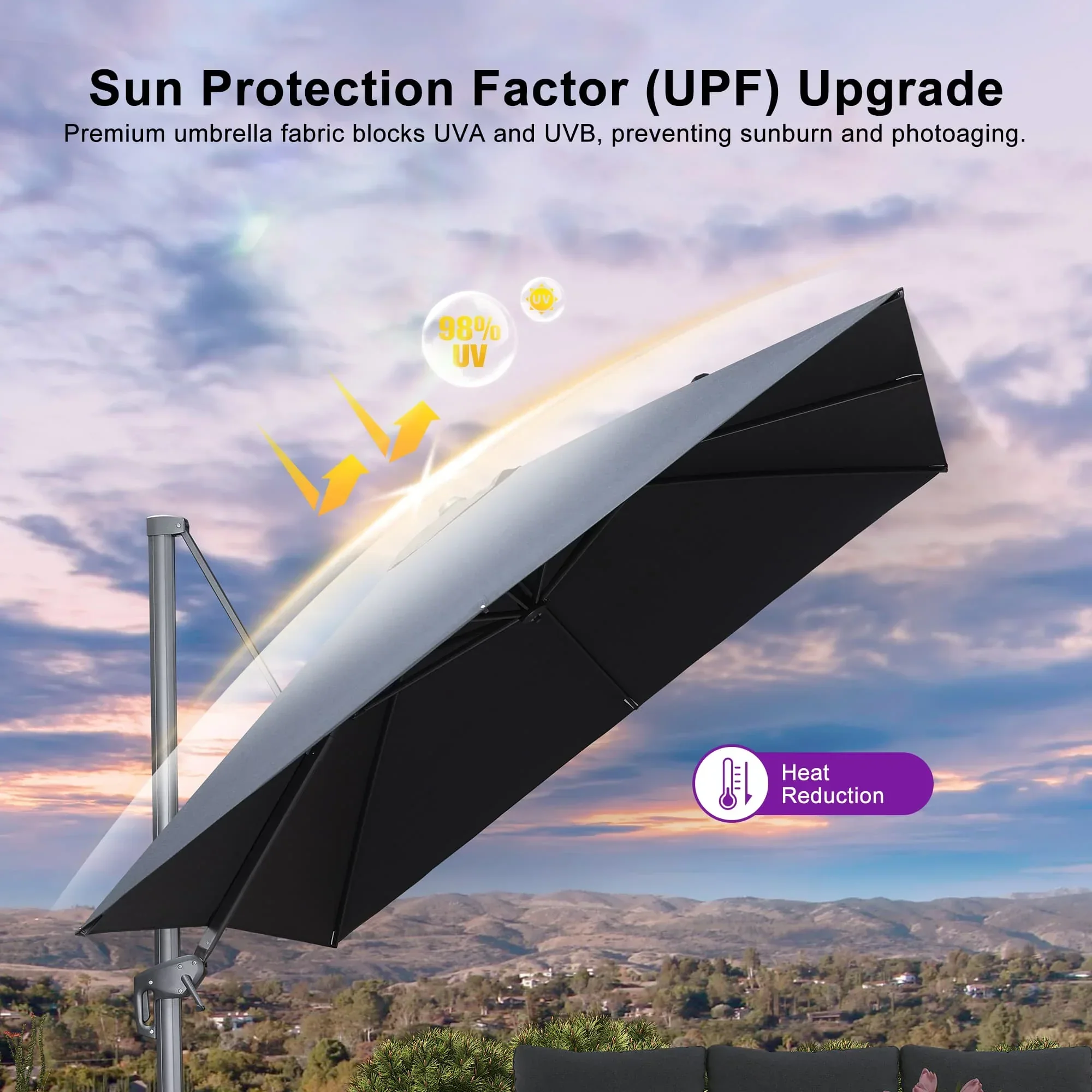 PURPLE LEAF UV Resistant Affordable Patio Outdoor Umbrella with Recycled Fabric - Image 152