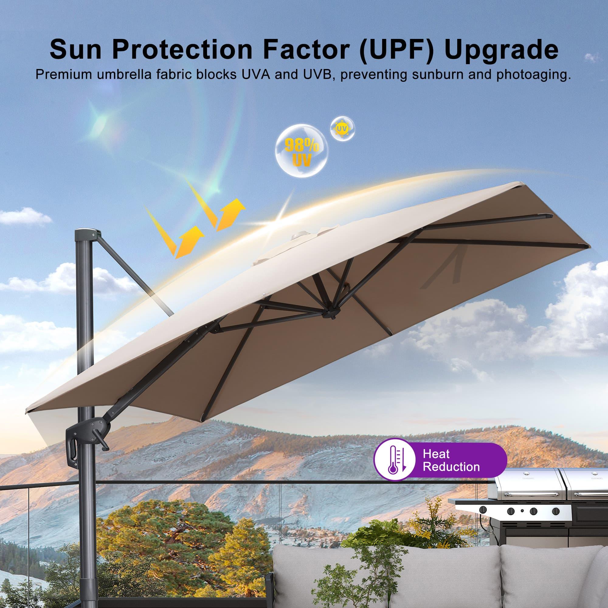 PURPLE LEAF UV Resistant Affordable Patio Outdoor Umbrella with Recycled Fabric - Image 156