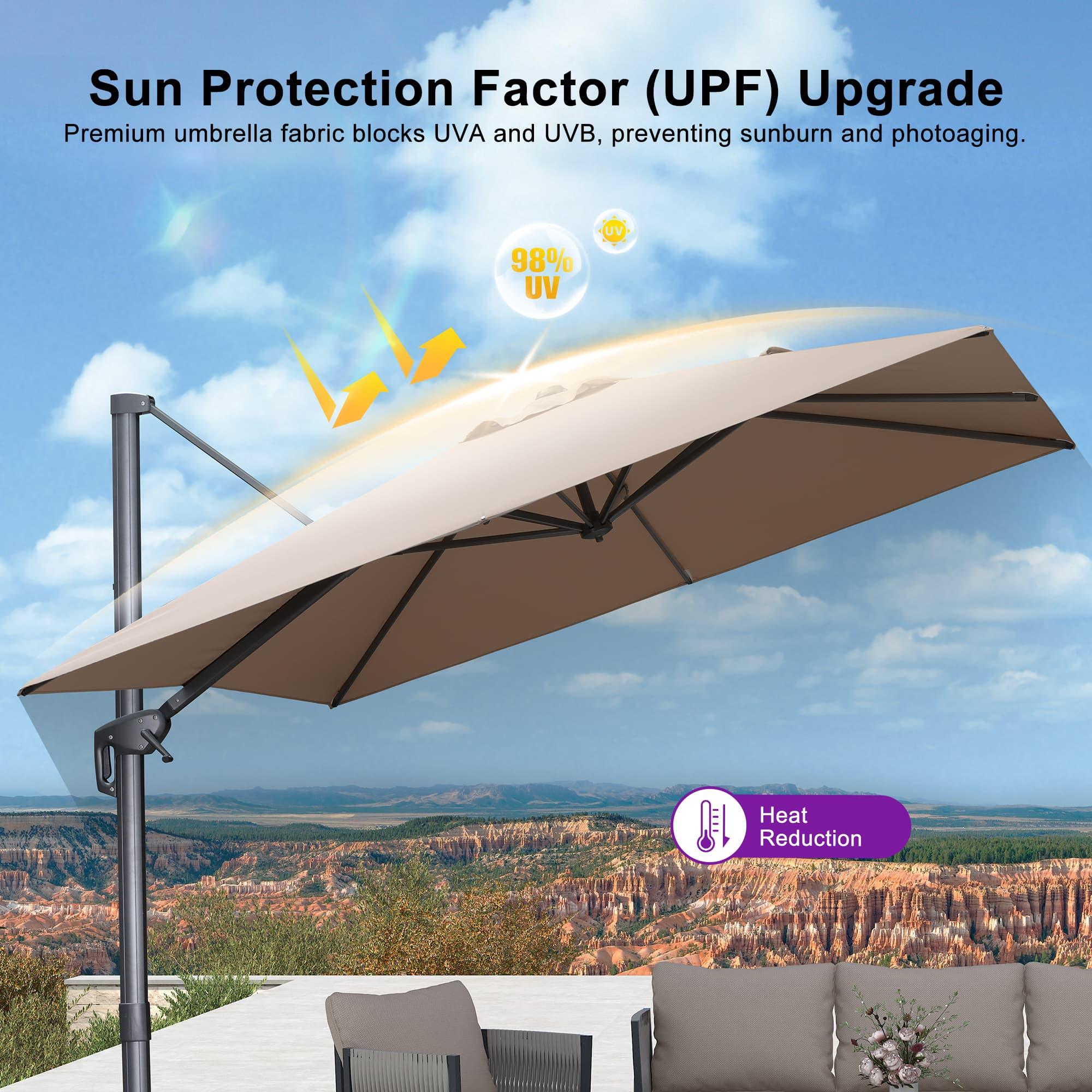 PURPLE LEAF UV Resistant Affordable Patio Outdoor Umbrella with Recycled Fabric - Image 162