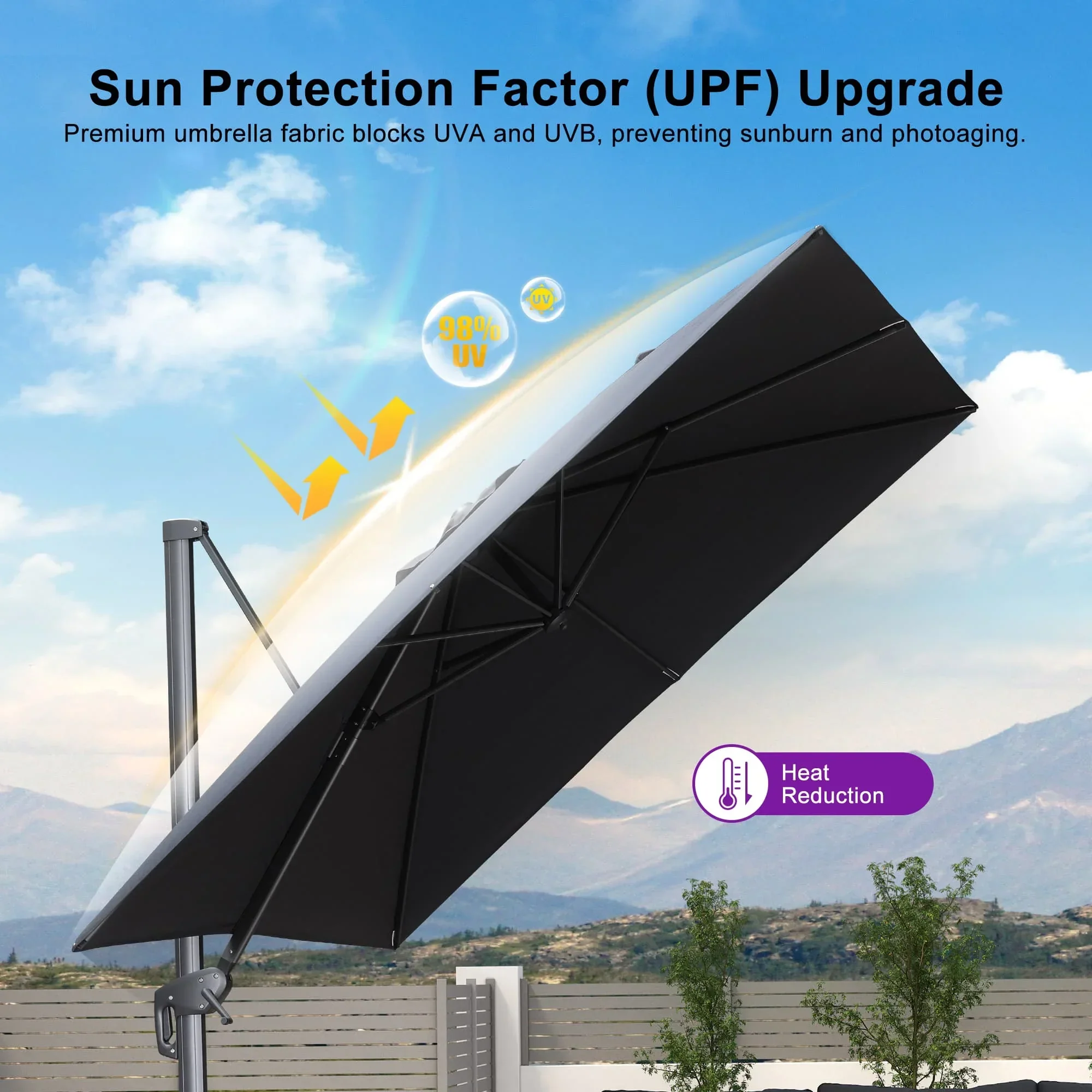 PURPLE LEAF UV Resistant Affordable Patio Outdoor Umbrella with Recycled Fabric - Image 163