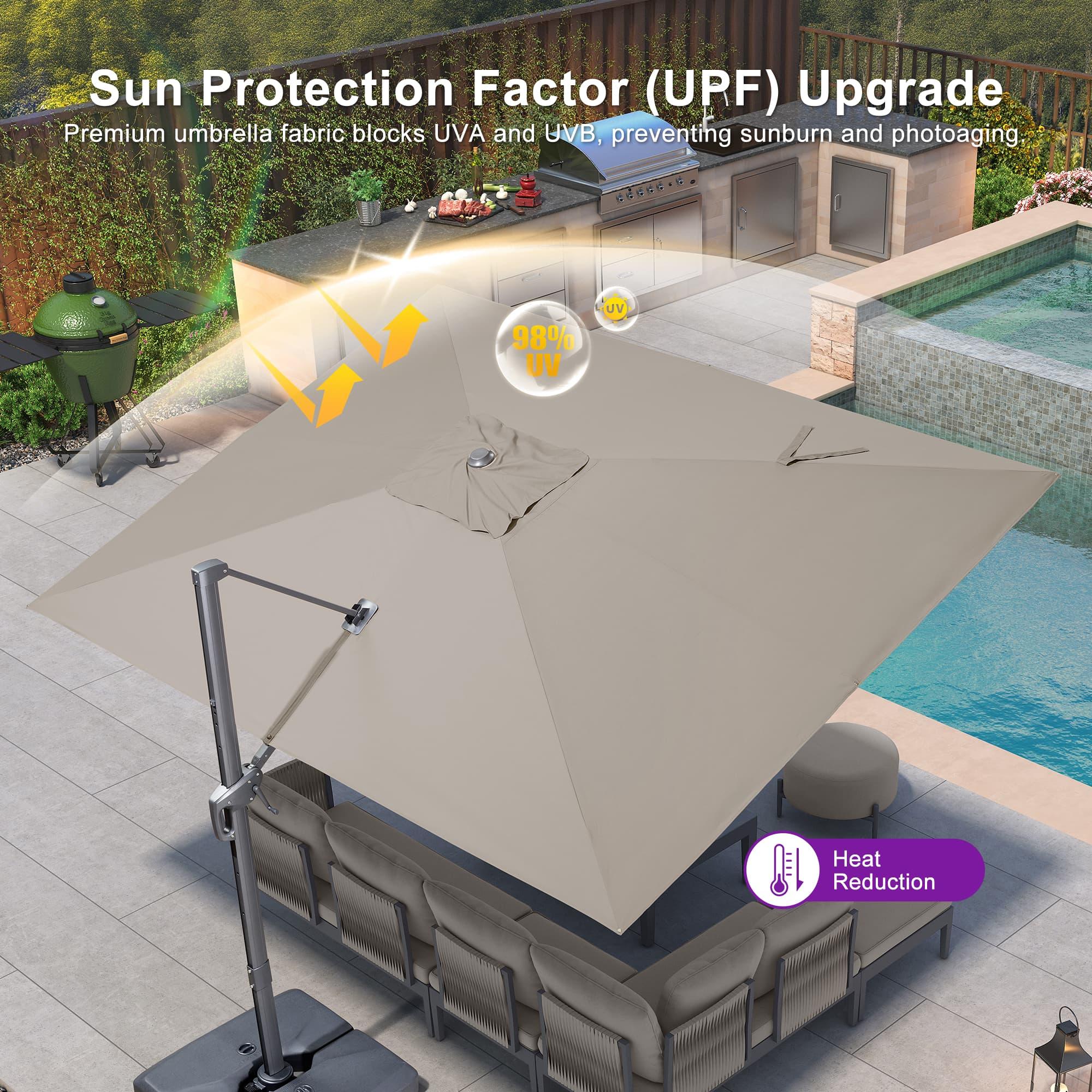 PURPLE LEAF UV Resistant Affordable Patio Outdoor Umbrella with Recycled Fabric - Image 166