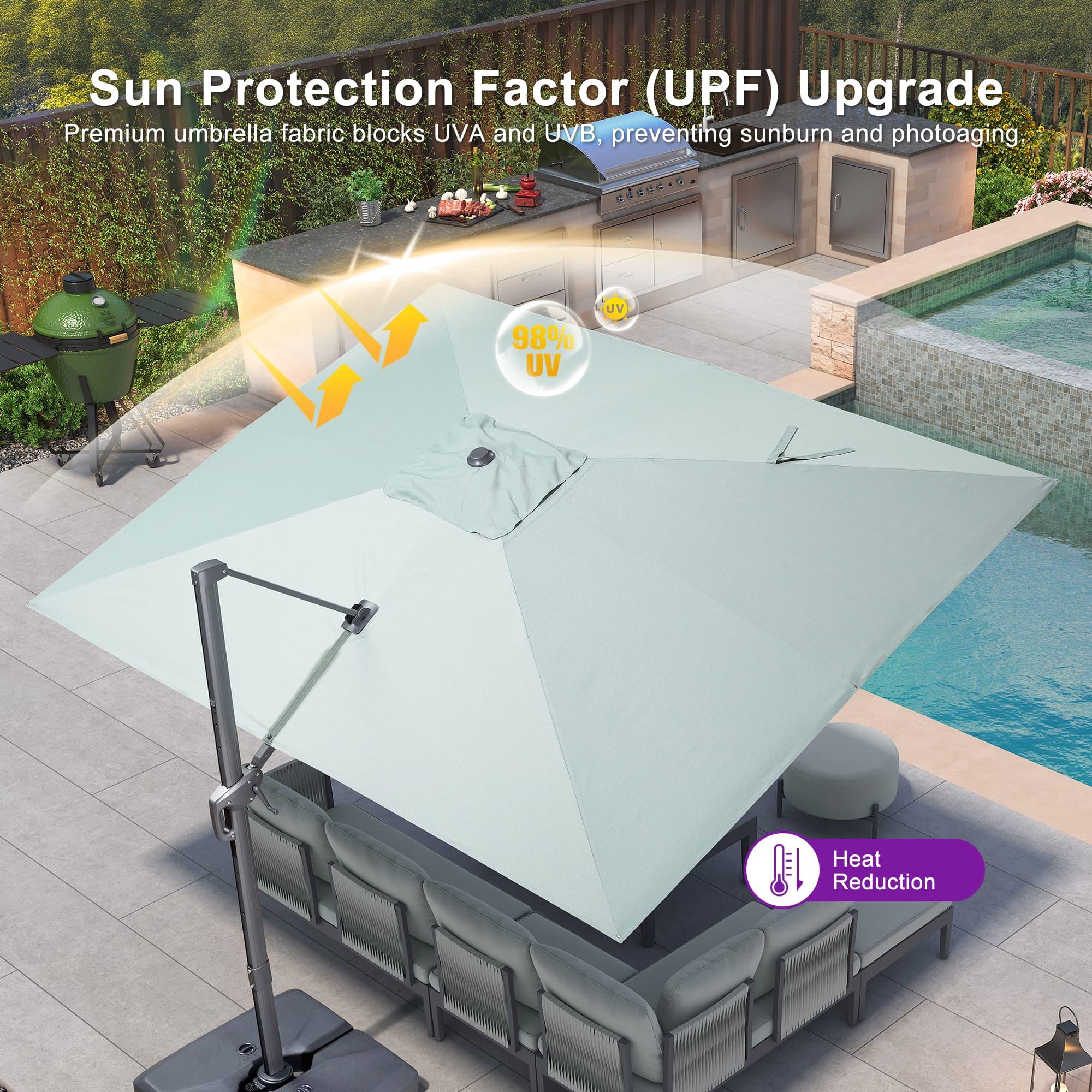 PURPLE LEAF UV Resistant Affordable Patio Outdoor Umbrella with Recycled Fabric - Image 167