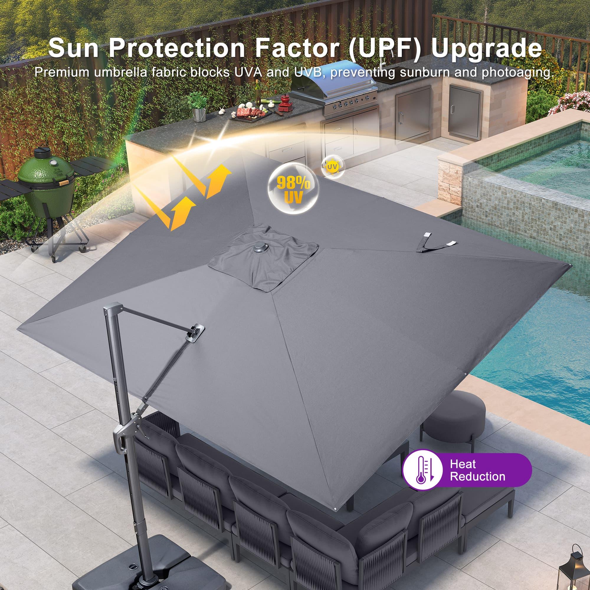 PURPLE LEAF UV Resistant Affordable Patio Outdoor Umbrella with Recycled Fabric - Image 168