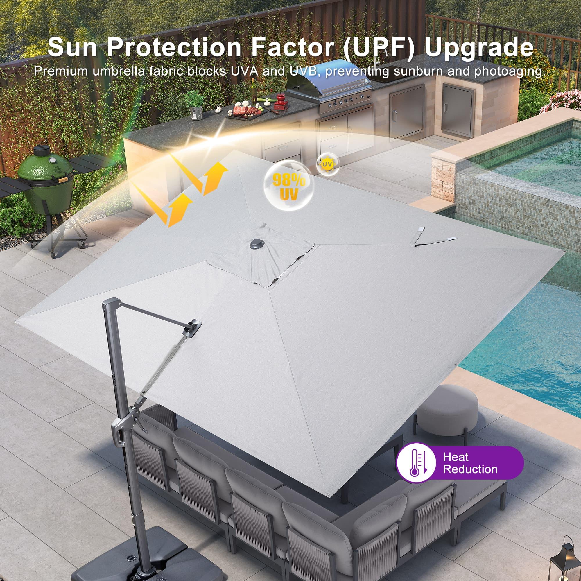 PURPLE LEAF UV Resistant Affordable Patio Outdoor Umbrella with Recycled Fabric - Image 169