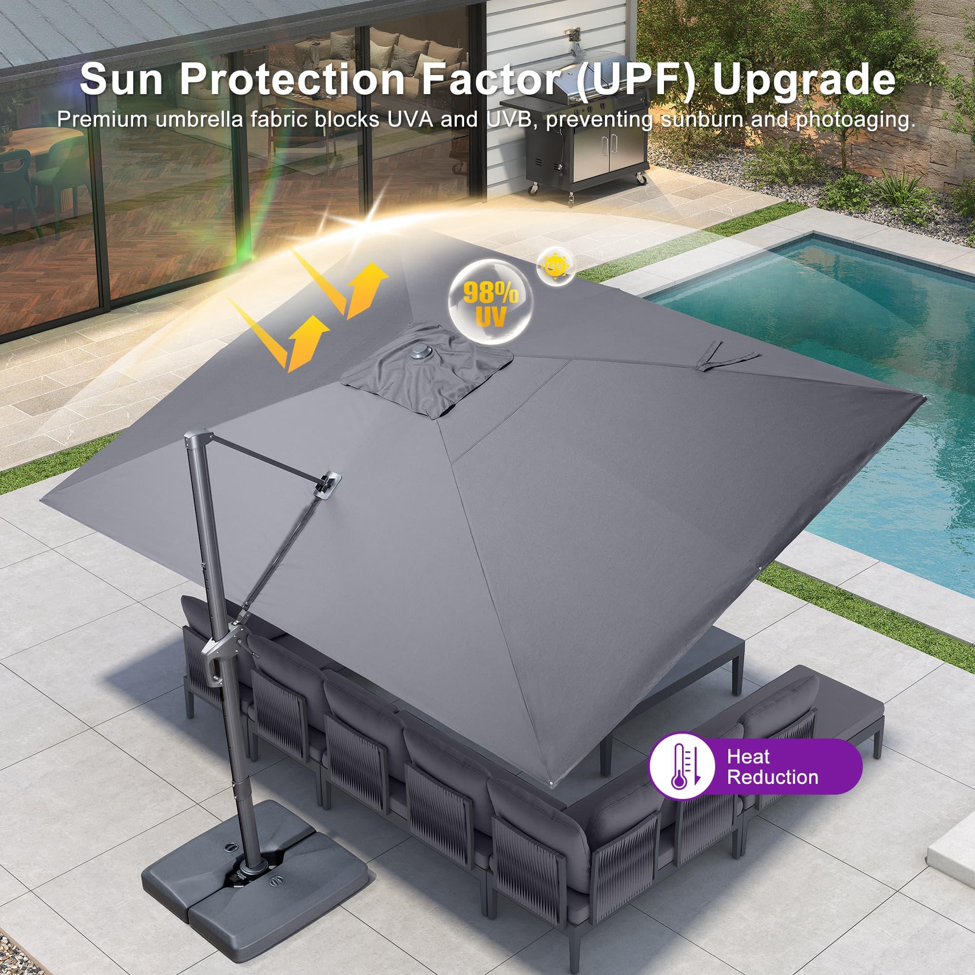 PURPLE LEAF UV Resistant Affordable Patio Outdoor Umbrella with Recycled Fabric - Image 171