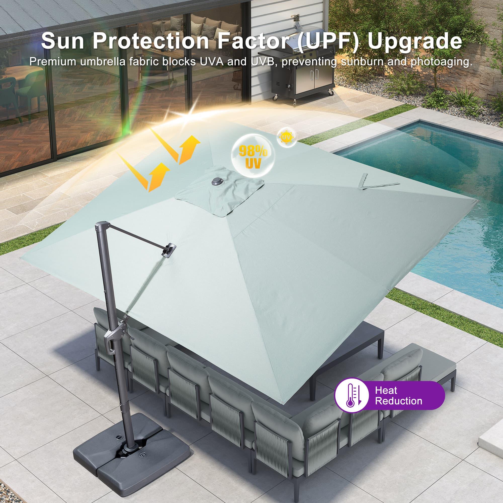 PURPLE LEAF UV Resistant Affordable Patio Outdoor Umbrella with Recycled Fabric - Image 173