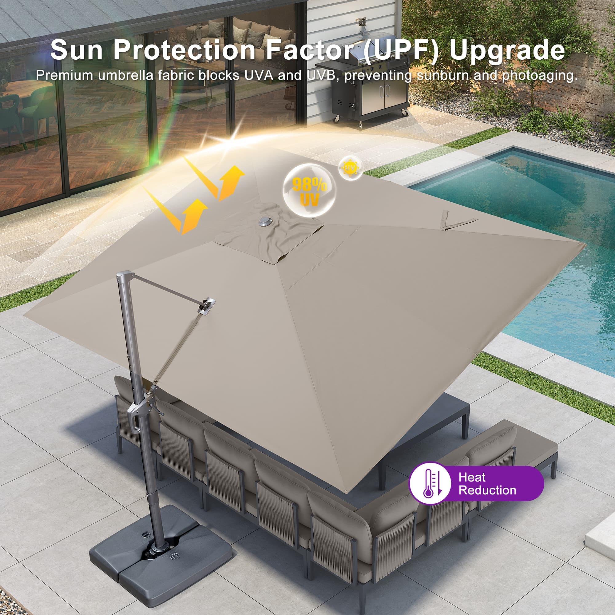 PURPLE LEAF UV Resistant Affordable Patio Outdoor Umbrella with Recycled Fabric - Image 174