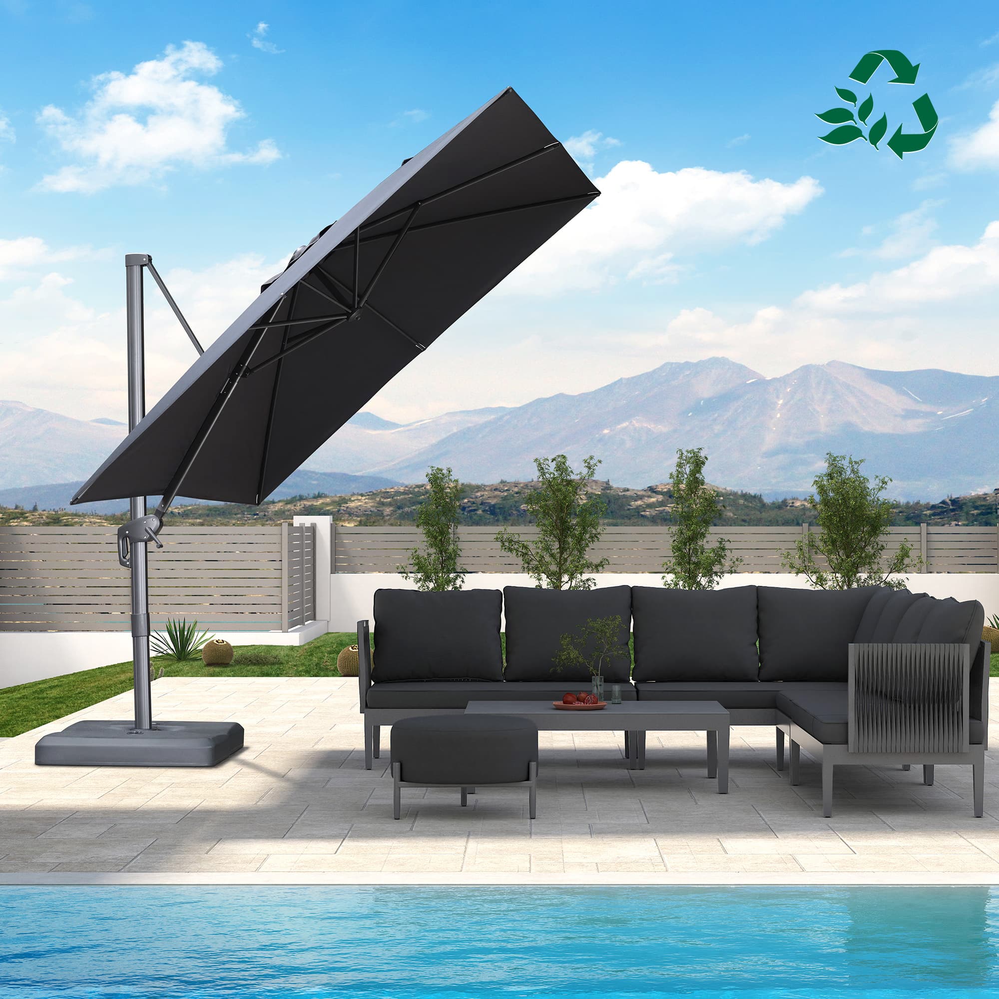 PURPLE LEAF UV Resistant Affordable Patio Outdoor Umbrella with Recycled Fabric - Image 188