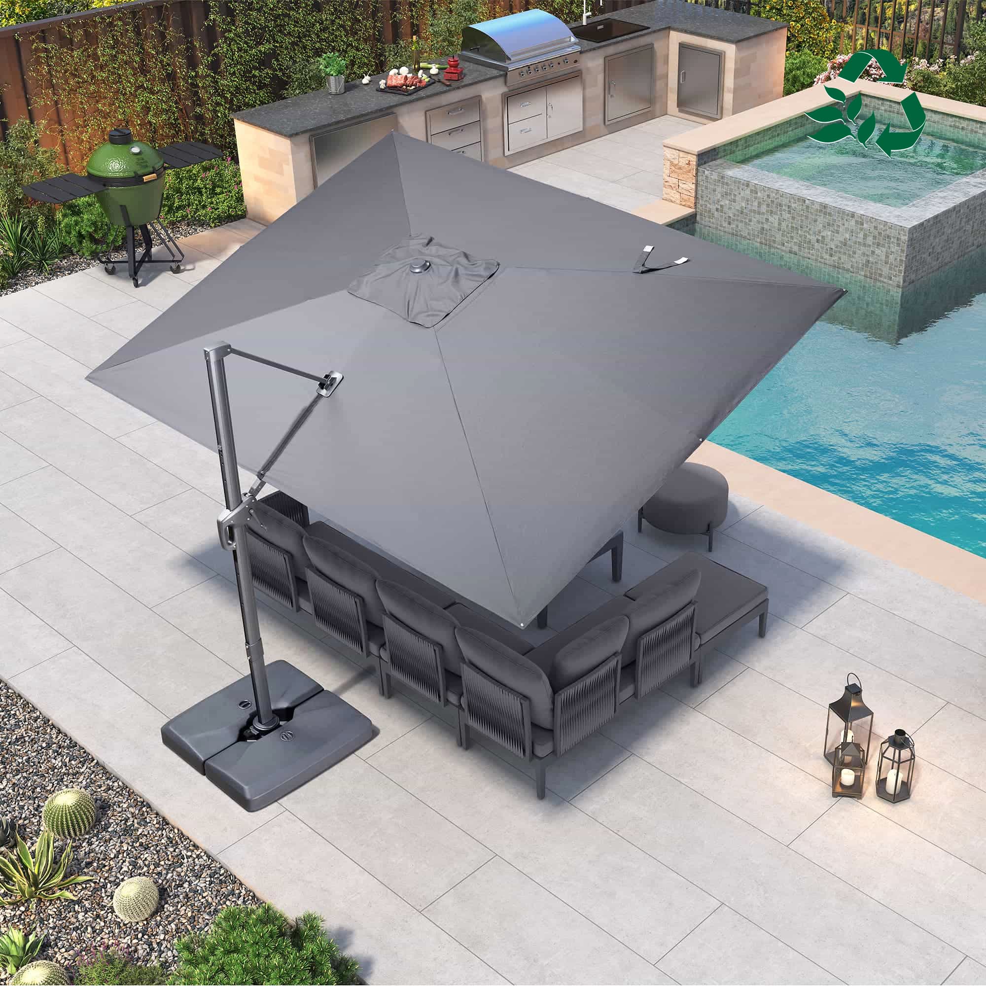 PURPLE LEAF UV Resistant Affordable Patio Outdoor Umbrella with Recycled Fabric - Image 192