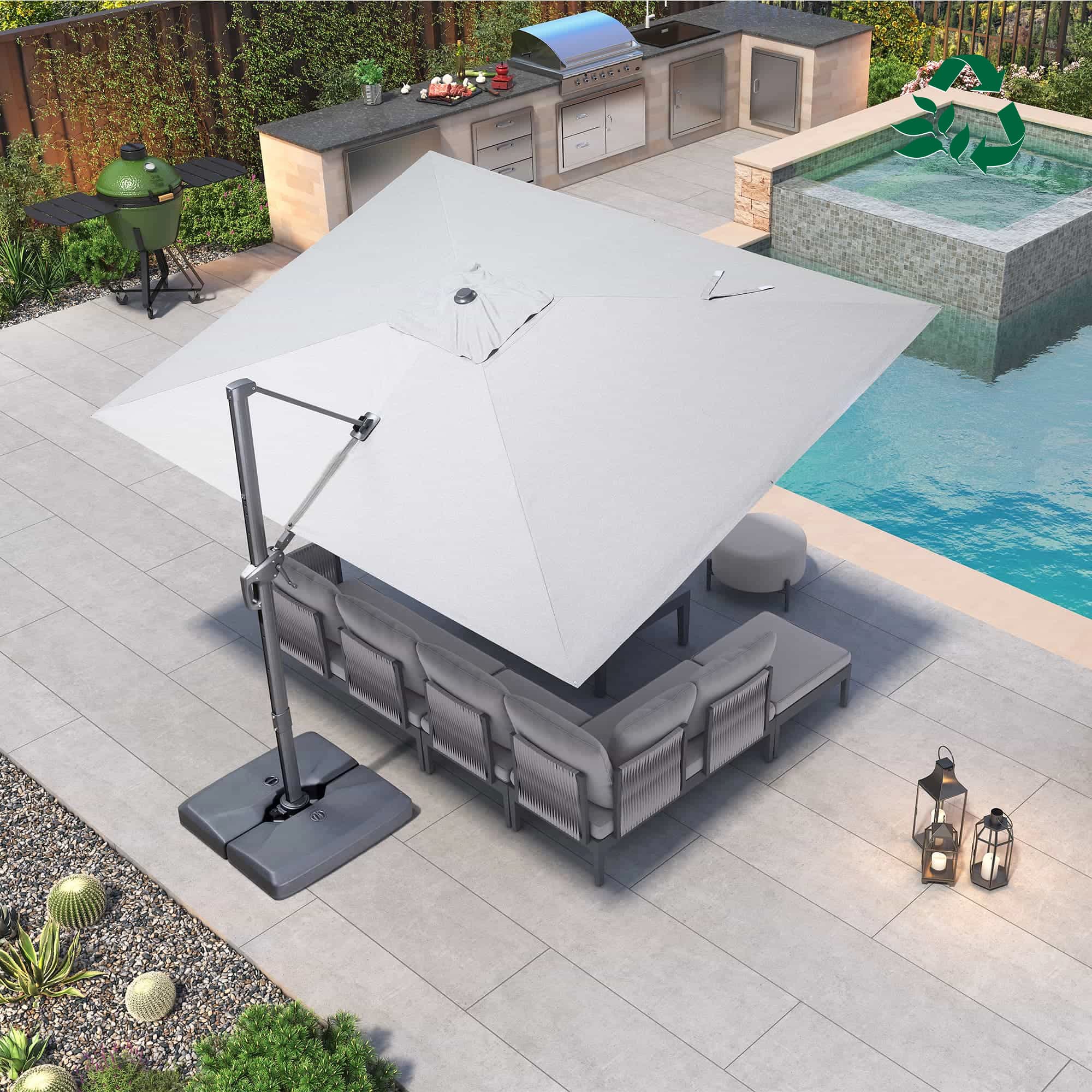 PURPLE LEAF UV Resistant Affordable Patio Outdoor Umbrella with Recycled Fabric - Image 193