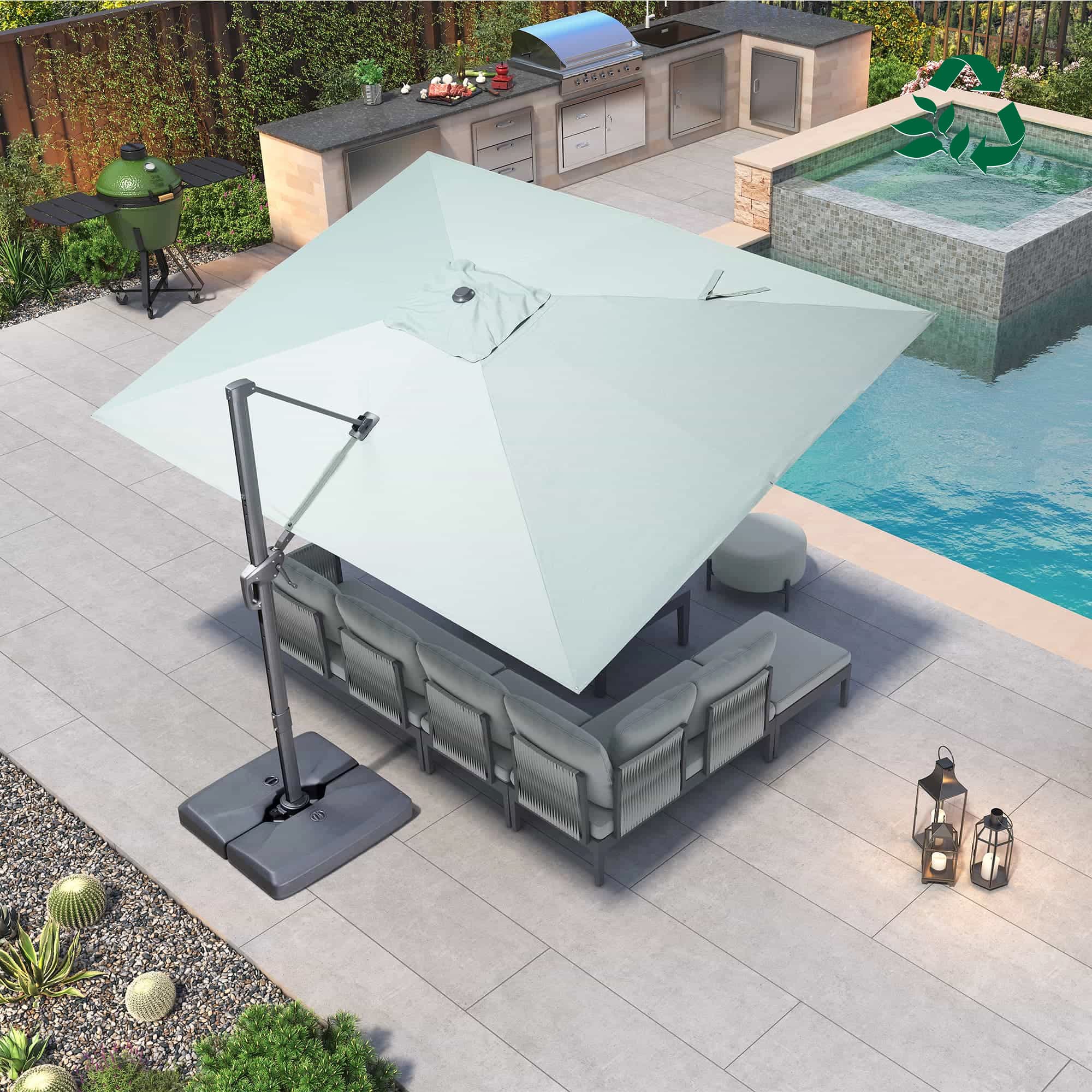 PURPLE LEAF UV Resistant Affordable Patio Outdoor Umbrella with Recycled Fabric - Image 194