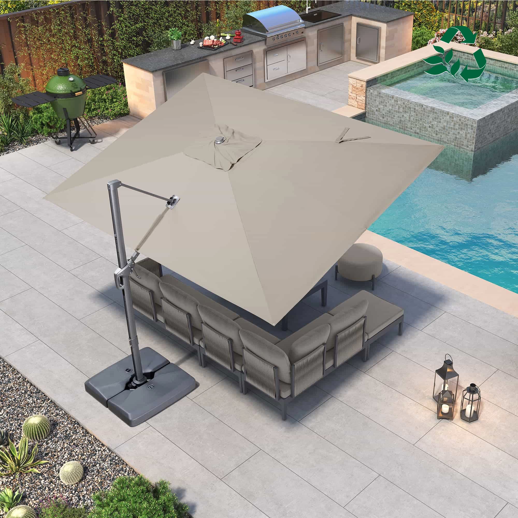 PURPLE LEAF UV Resistant Affordable Patio Outdoor Umbrella with Recycled Fabric - Image 195