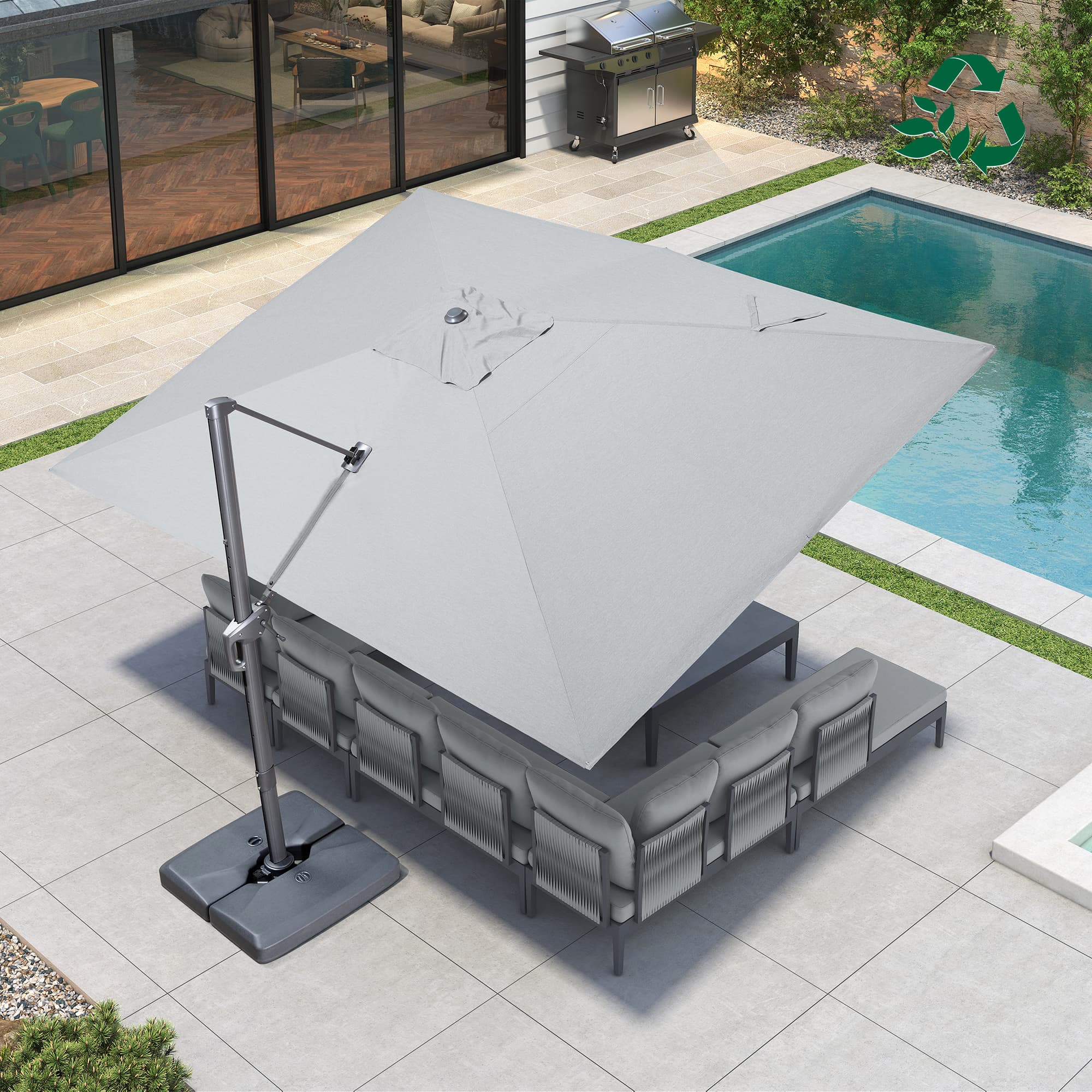 PURPLE LEAF UV Resistant Affordable Patio Outdoor Umbrella with Recycled Fabric - Image 201