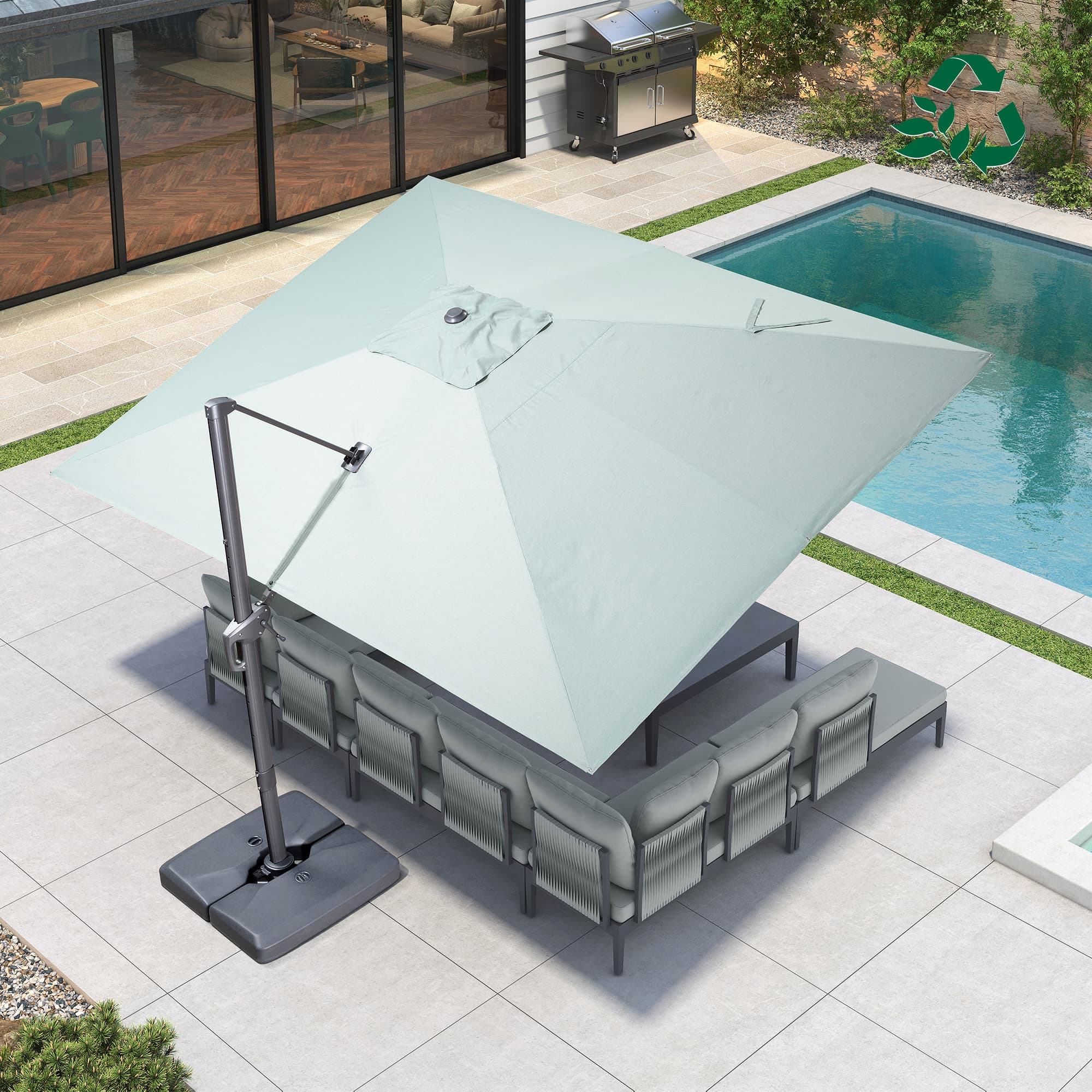 PURPLE LEAF UV Resistant Affordable Patio Outdoor Umbrella with Recycled Fabric - Image 202