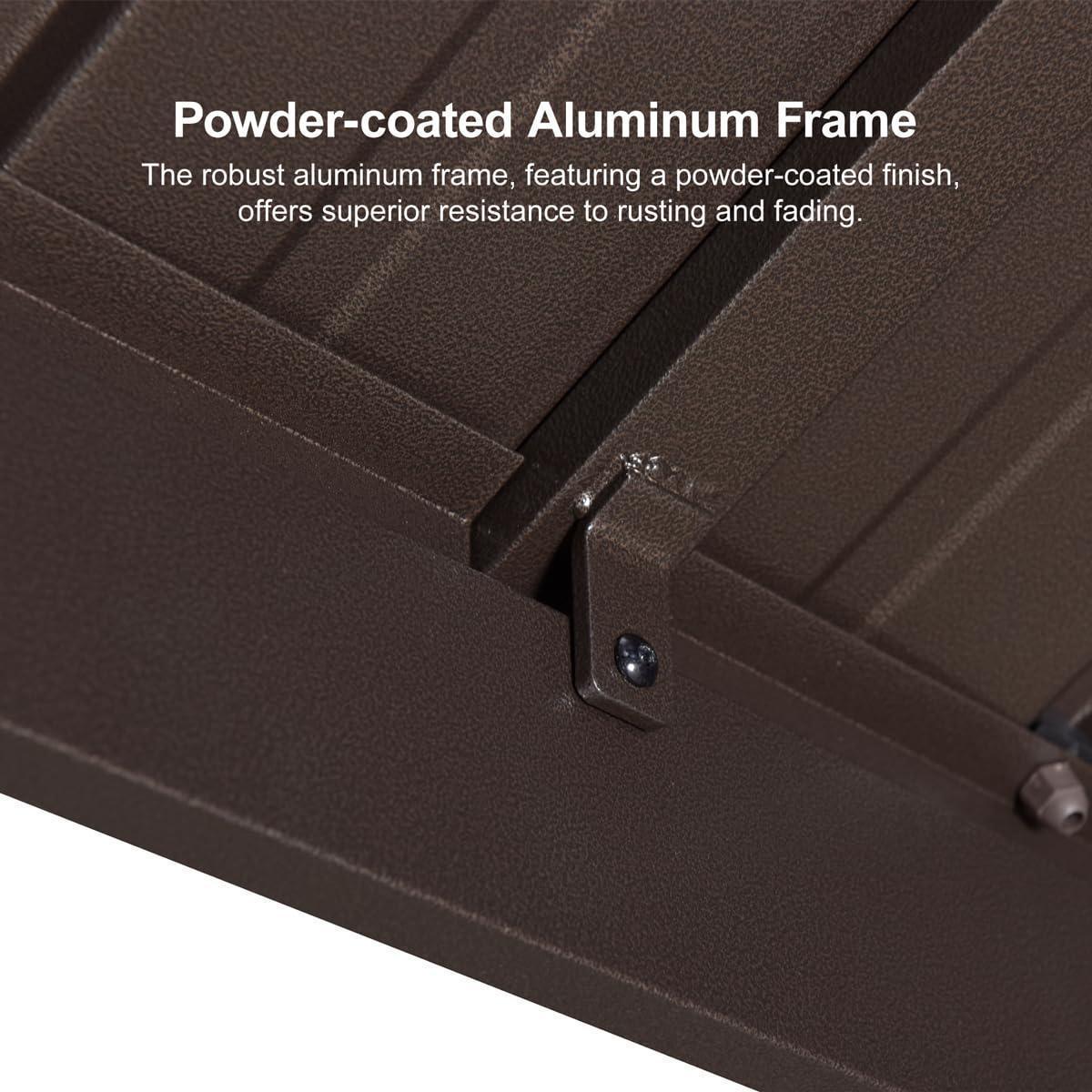 PURPLE LEAF Hardtop Grill Gazebo for Patio Bronze Permanent Metal Roof Outside Sun Shade Outdoor BBQ Canopy with String Lights - Image 19