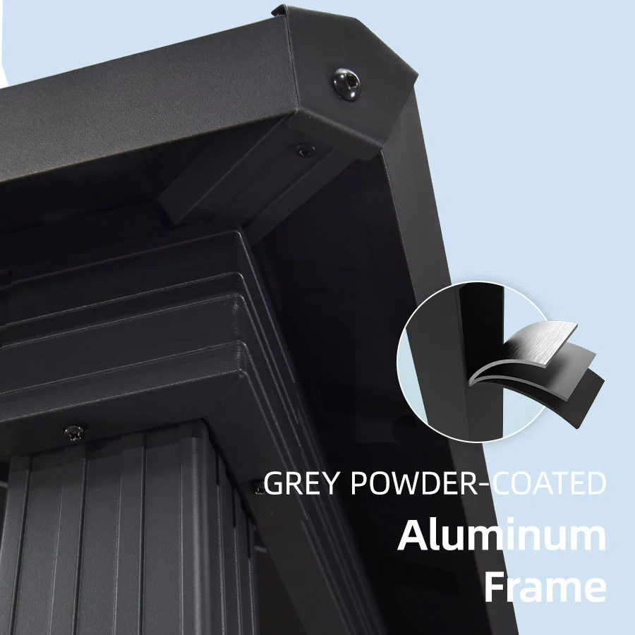 PURPLE LEAF Hardtop Grill Gazebo for Patio Grey Permanent Metal Roof Outside Sun Shade Outdoor BBQ Canopy - Image 35