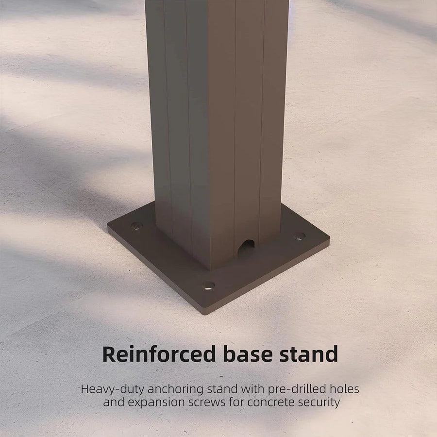 PURPLE LEAF Athena Louvered Pergola Bronze Outdoor Aluminum Pergola with Strip Lights Adjustable Gazebo for Patio Deck Garden - Image 19