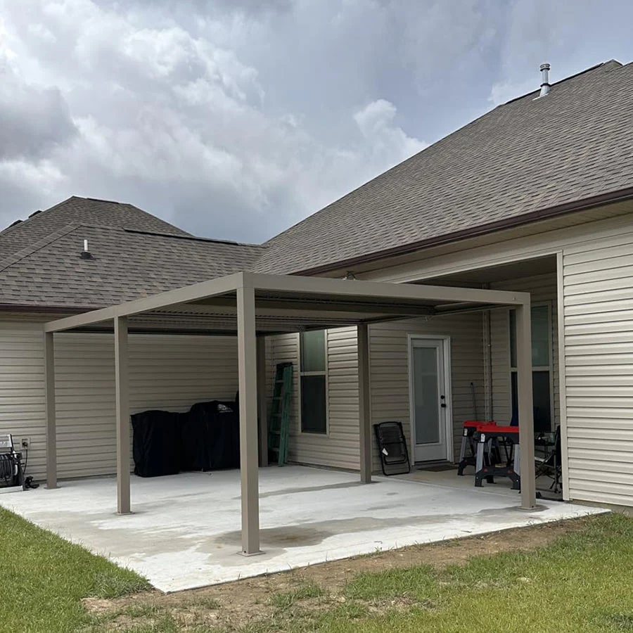 PURPLE LEAF Athena Louvered Pergola Modern Champagne Pergola with Adjustable Roof for Deck Backyard Garden - Image 41