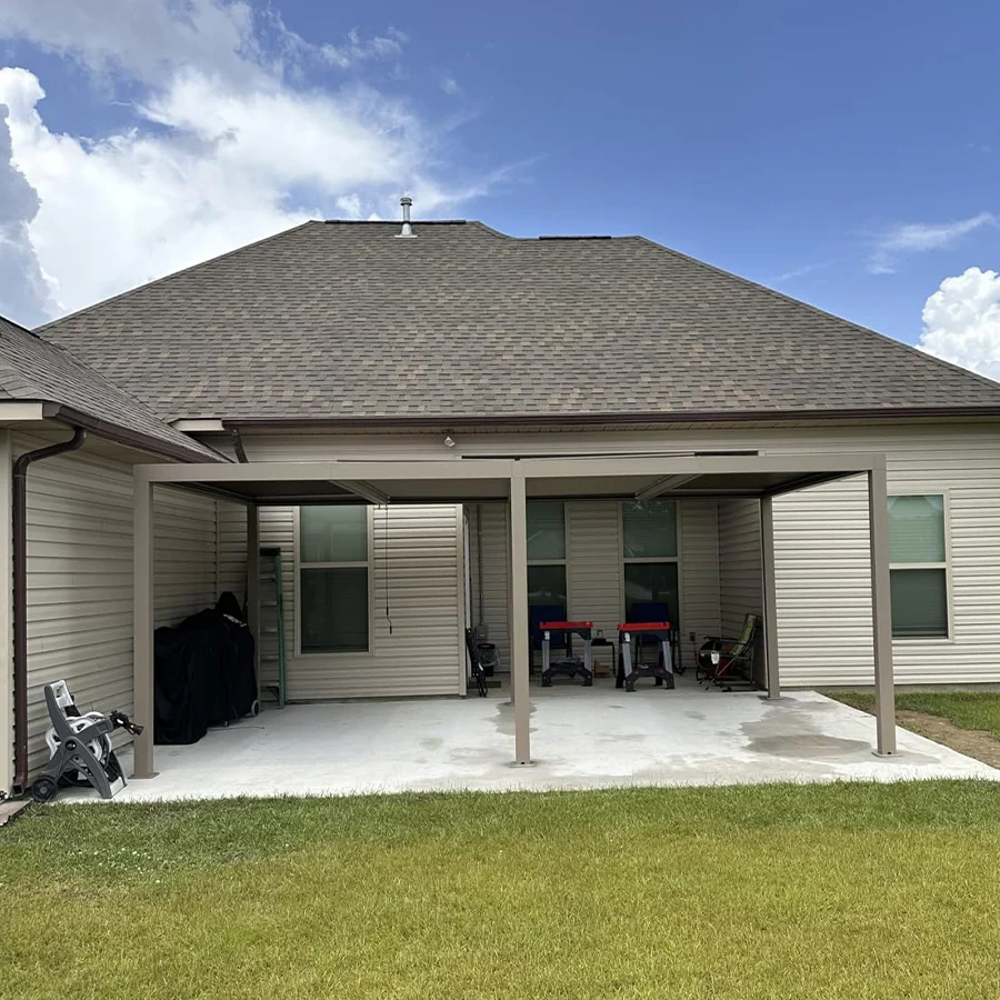 PURPLE LEAF Athena Louvered Pergola Modern Champagne Pergola with Adjustable Roof for Deck Backyard Garden - Image 43