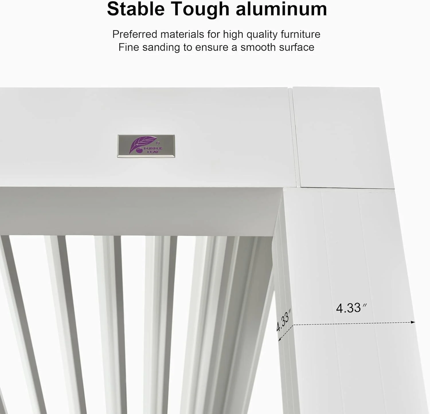 PURPLE LEAF Athena Louvered Pergola Modern White Pergola with Adjustable Roof for Deck Backyard Garden - Image 44