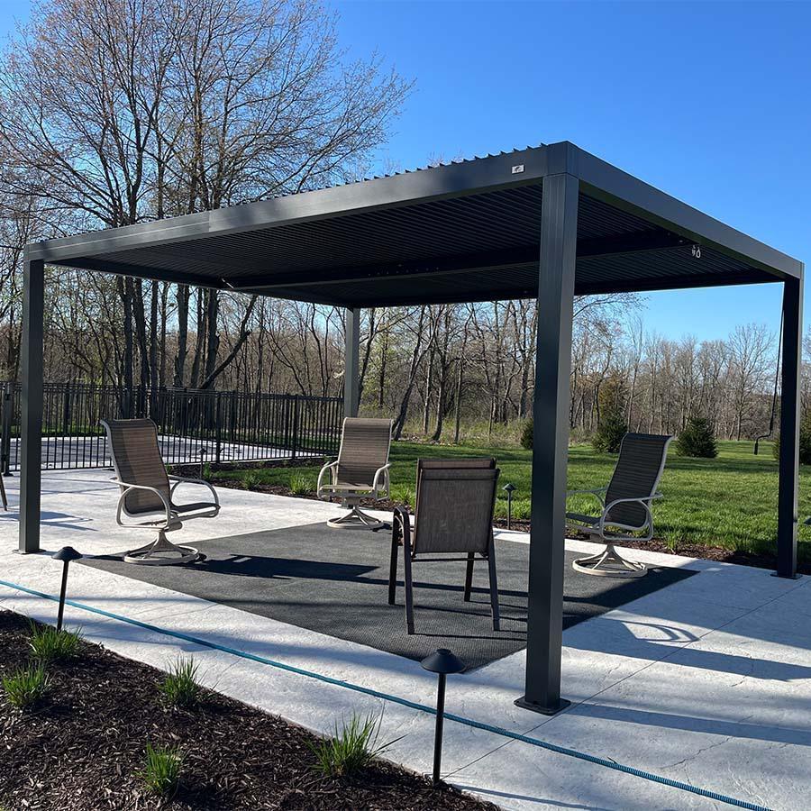 PURPLE LEAF Athena Louvered Pergola Outdoor Aluminum Pergola with Adjustable Roof for Deck Backyard Garden Hardtop Gazebo - Image 103