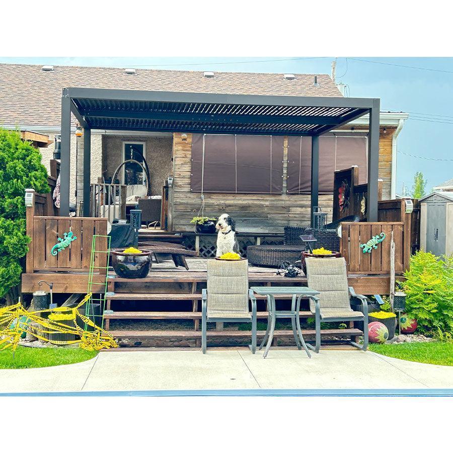 PURPLE LEAF Athena Louvered Pergola Outdoor Aluminum Pergola with Adjustable Roof for Deck Backyard Garden Hardtop Gazebo - Image 107