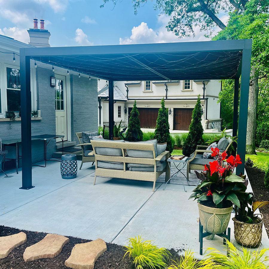 PURPLE LEAF Athena Louvered Pergola Outdoor Aluminum Pergola with Adjustable Roof for Deck Backyard Garden Hardtop Gazebo - Image 109