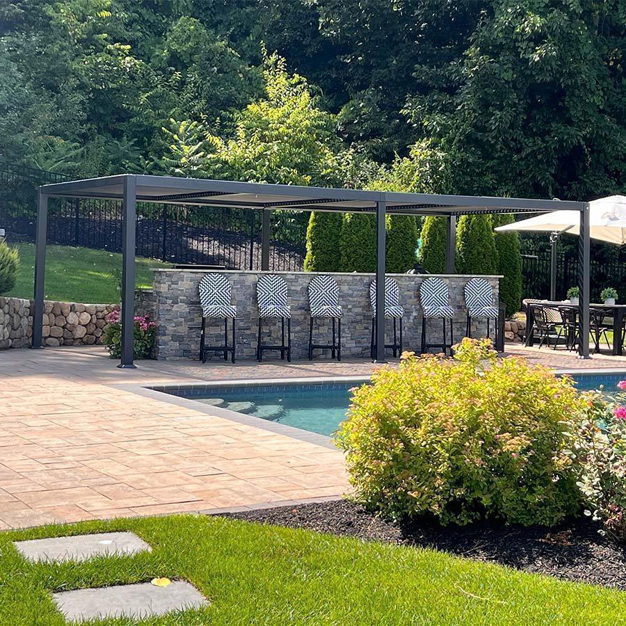 PURPLE LEAF Athena Louvered Pergola Outdoor Aluminum Pergola with Adjustable Roof for Deck Backyard Garden Hardtop Gazebo - Image 111