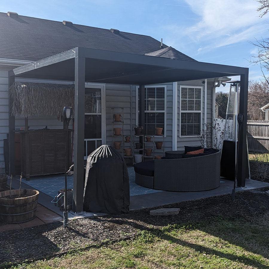 PURPLE LEAF Athena Louvered Pergola Outdoor Aluminum Pergola with Adjustable Roof for Deck Backyard Garden Hardtop Gazebo - Image 114