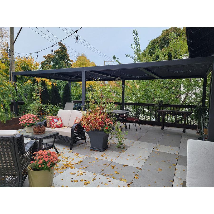 PURPLE LEAF Athena Louvered Pergola Outdoor Aluminum Pergola with Adjustable Roof for Deck Backyard Garden Hardtop Gazebo - Image 127