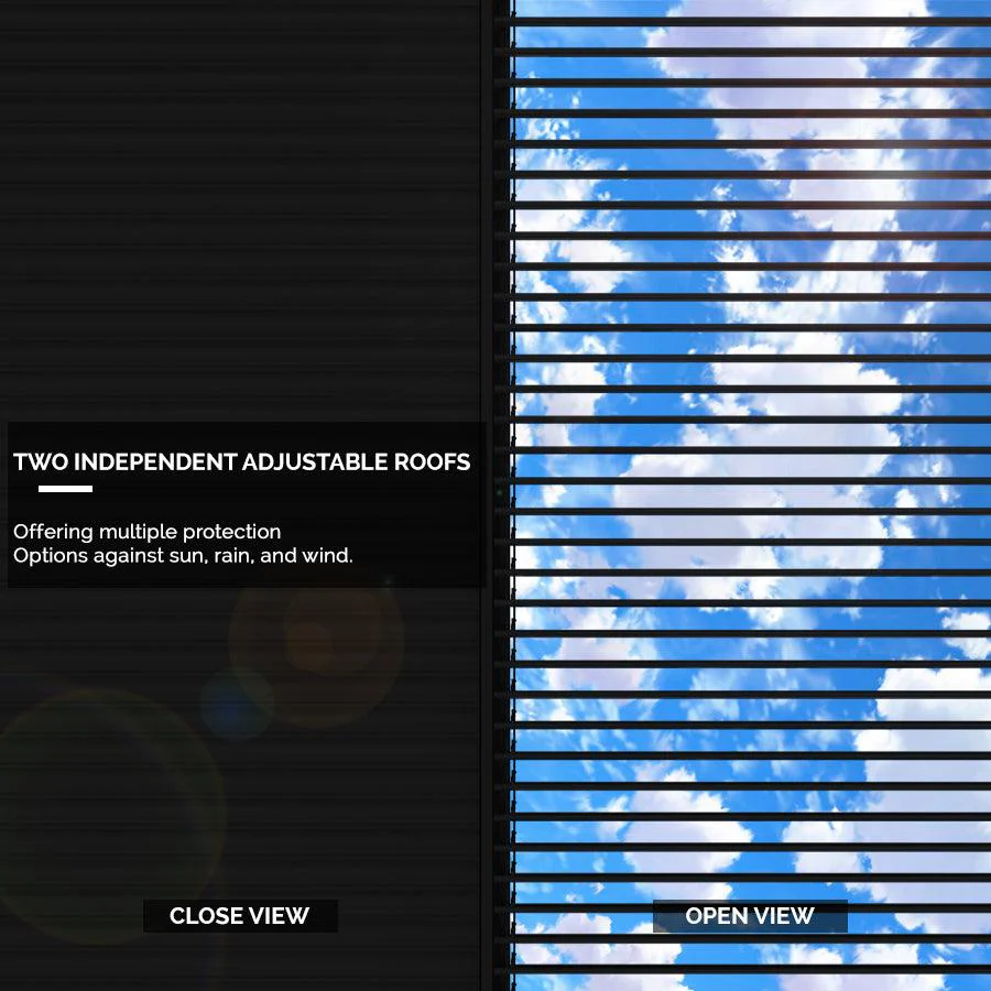 PURPLE LEAF Athena Louvered Pergola Outdoor Aluminum Pergola with Adjustable Roof for Deck Backyard Garden Hardtop Gazebo - Image 14