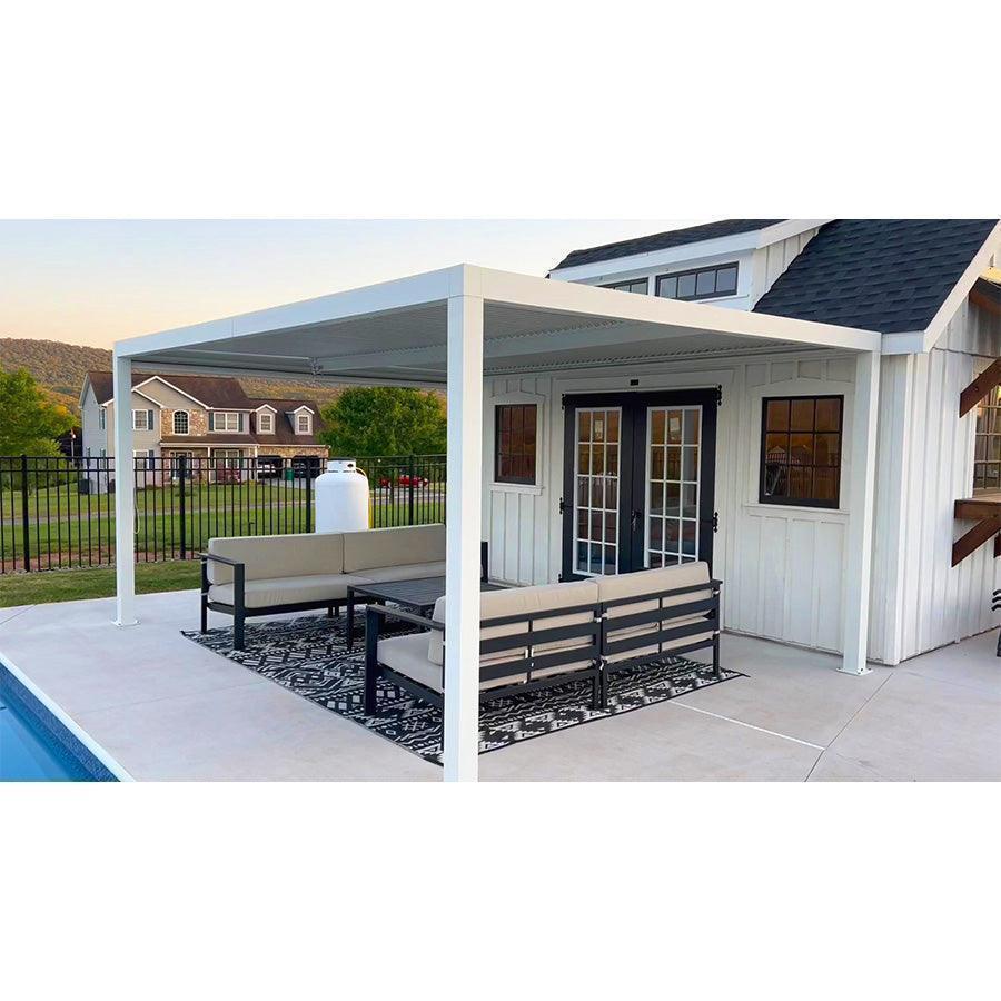 PURPLE LEAF Athena Louvered Pergola Outdoor Aluminum Pergola with Adjustable Roof for Deck Backyard Garden Hardtop Gazebo - Image 152