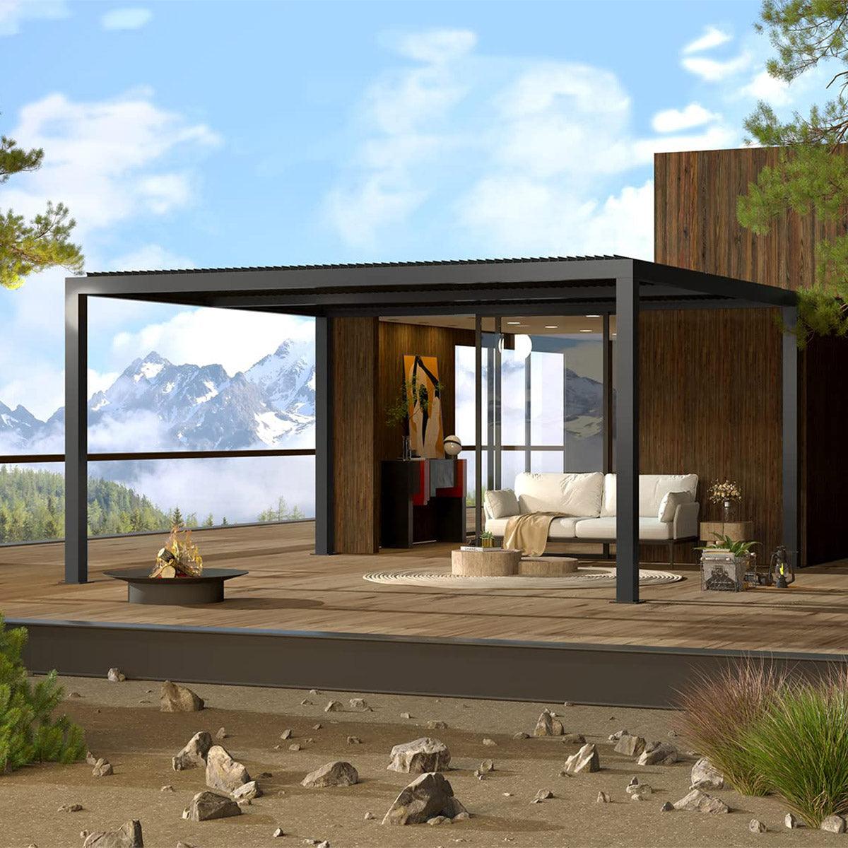 PURPLE LEAF Athena Louvered Pergola Outdoor Aluminum Pergola with Adjustable Roof for Deck Backyard Garden Hardtop Gazebo - Image 16