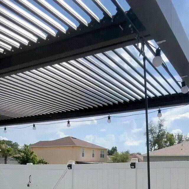 PURPLE LEAF Athena Louvered Pergola Outdoor Aluminum Pergola with Adjustable Roof for Deck Backyard Garden Hardtop Gazebo - Image 19