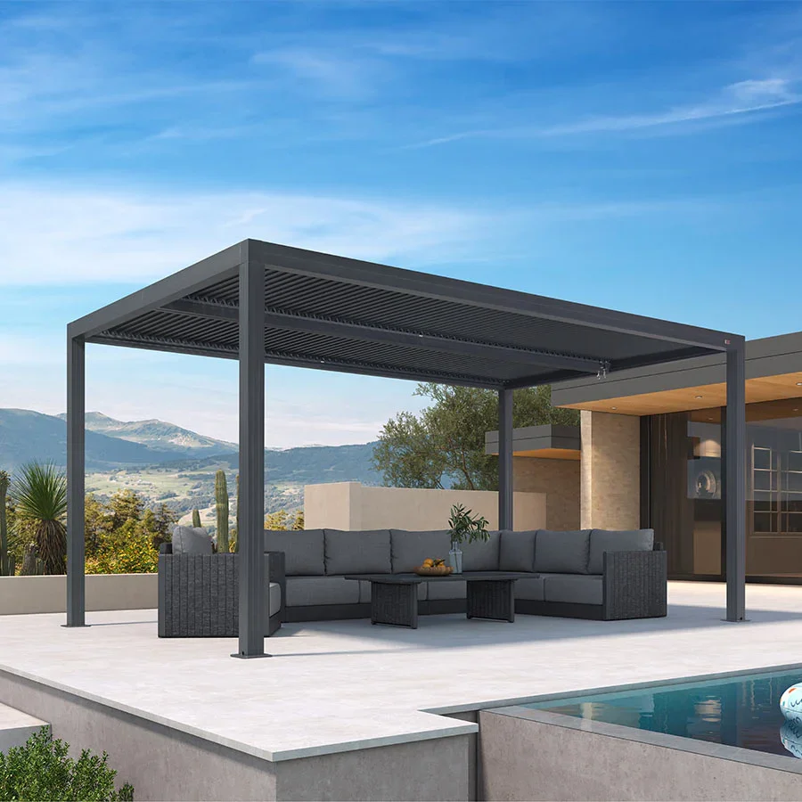 PURPLE LEAF Athena Louvered Pergola Outdoor Aluminum Pergola with Adjustable Roof for Deck Backyard Garden Hardtop Gazebo - Image 206