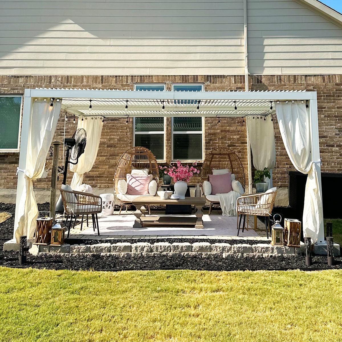 PURPLE LEAF Athena Louvered Pergola Outdoor Aluminum Pergola with Adjustable Roof for Deck Backyard Garden Hardtop Gazebo - Image 30