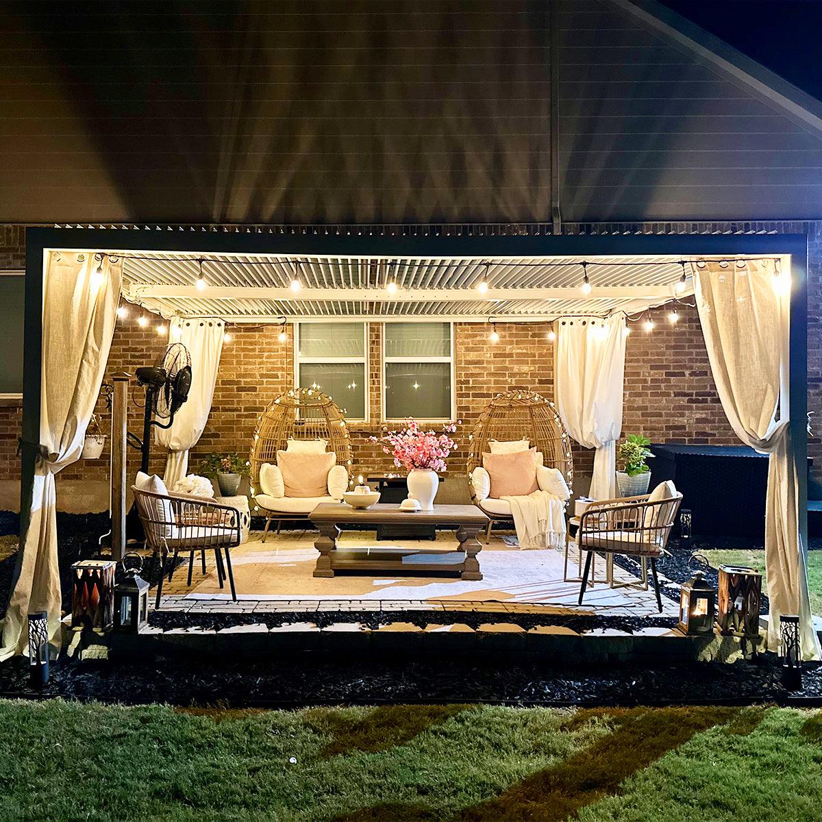 PURPLE LEAF Athena Louvered Pergola Outdoor Aluminum Pergola with Adjustable Roof for Deck Backyard Garden Hardtop Gazebo - Image 31