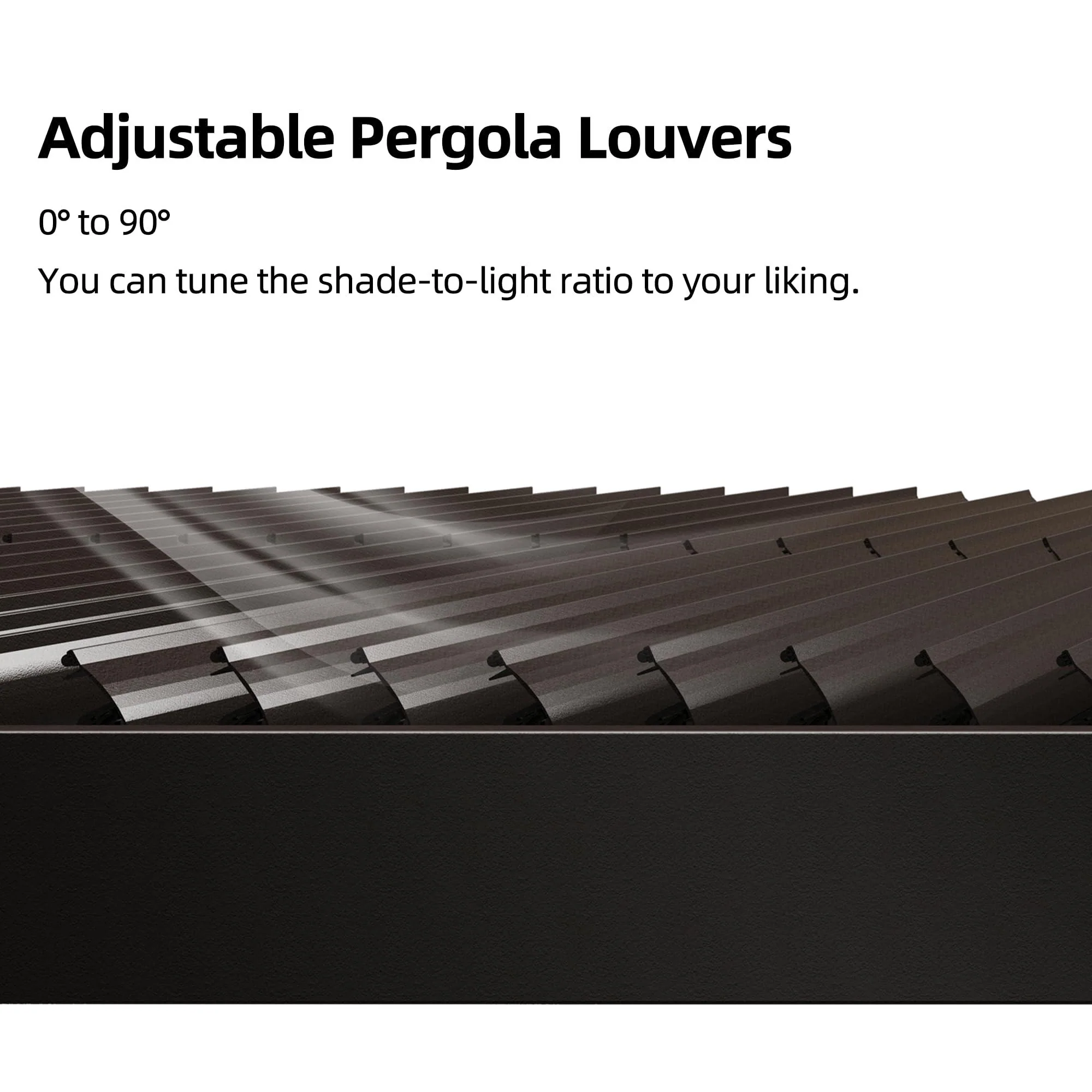 PURPLE LEAF Athena Louvered Pergola Outdoor Aluminum Pergola with Adjustable Roof for Deck Backyard Garden Hardtop Gazebo - Image 35